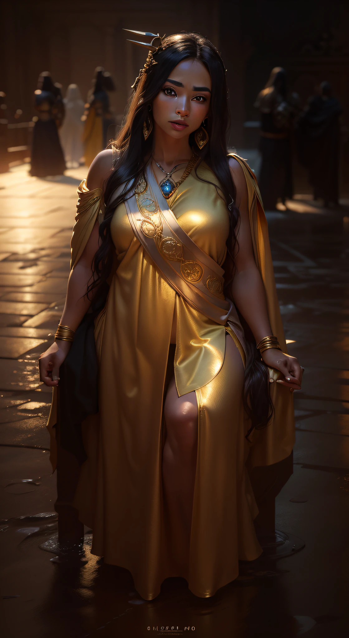 best quality, masterpiece, highres, photorealistic, ultra realistic, sun tyndall effect, photorealistic, dark studio, rim lighting, tone lighting, (high detail black skin:), 8k uhd, dslr, soft lighting, high quality, volumetric lighting, candid, photography, high resolution, 4k, 8k, bokeh, ultra realistic 8k cg, (epic:, perfect art, masterpiece, ancient dynasty, medieval, fantasy), (((detailed background)))), 20yo muscular queen fresh model, shredded,(A dazzling God-like beauty), (stunning facial features, detailed hair) dynamic angle, (((throne room)))), amazing incredibly beautiful, sitting on the throne, shiny wavy hair, shiny golden wet skin, full body portrait, glamour, perfect soft curves, bulging body, perfect breasts, full wet lips, ultra realistic, sun --auto --s2