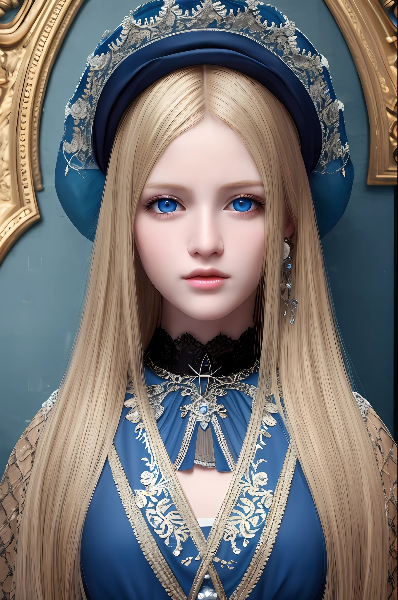 high quality, best quality, photo-realistic, raw-photo, realistic, ultra realistic 8k cg, ultra-detailed, High definition, masterpiece, 1girl, long hair, blonde hair, blue eyes, detaile face and eyes, close-up, intricate details, detailed texture, finely detailed,