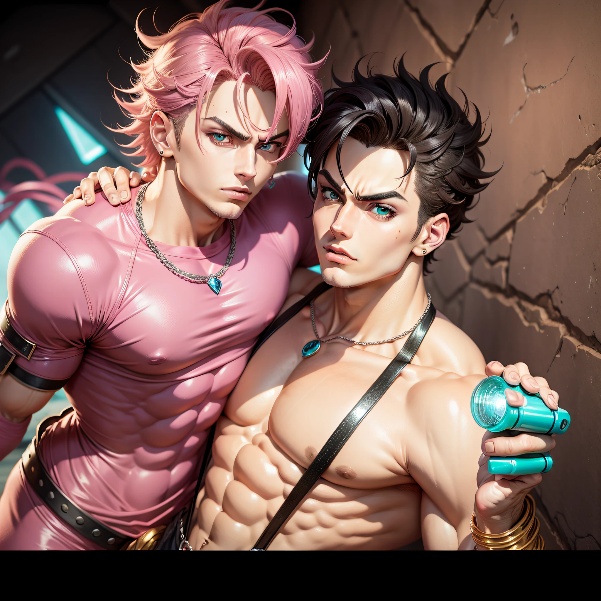 Jojo Bizarre Adventures Anime Style, Pink Stando and User --auto --s2