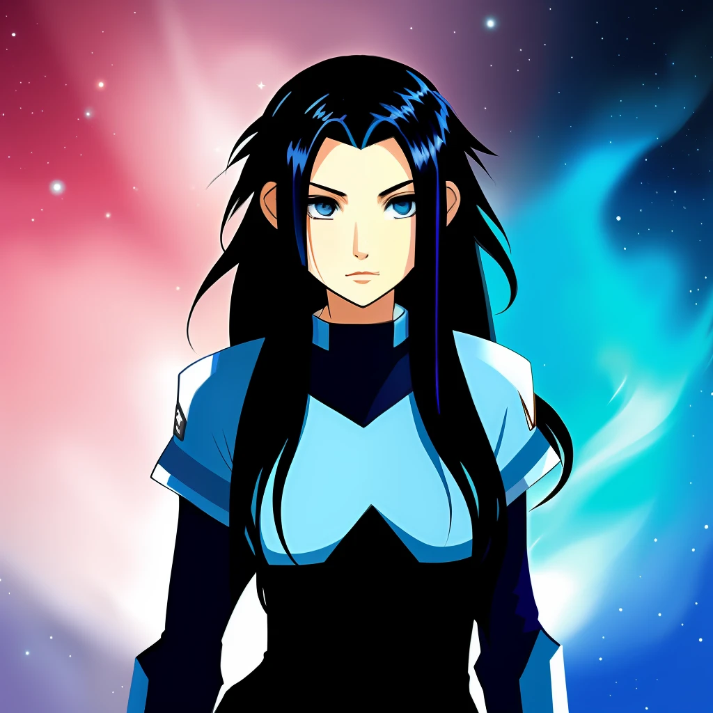 Avatar anime dark blue hair man