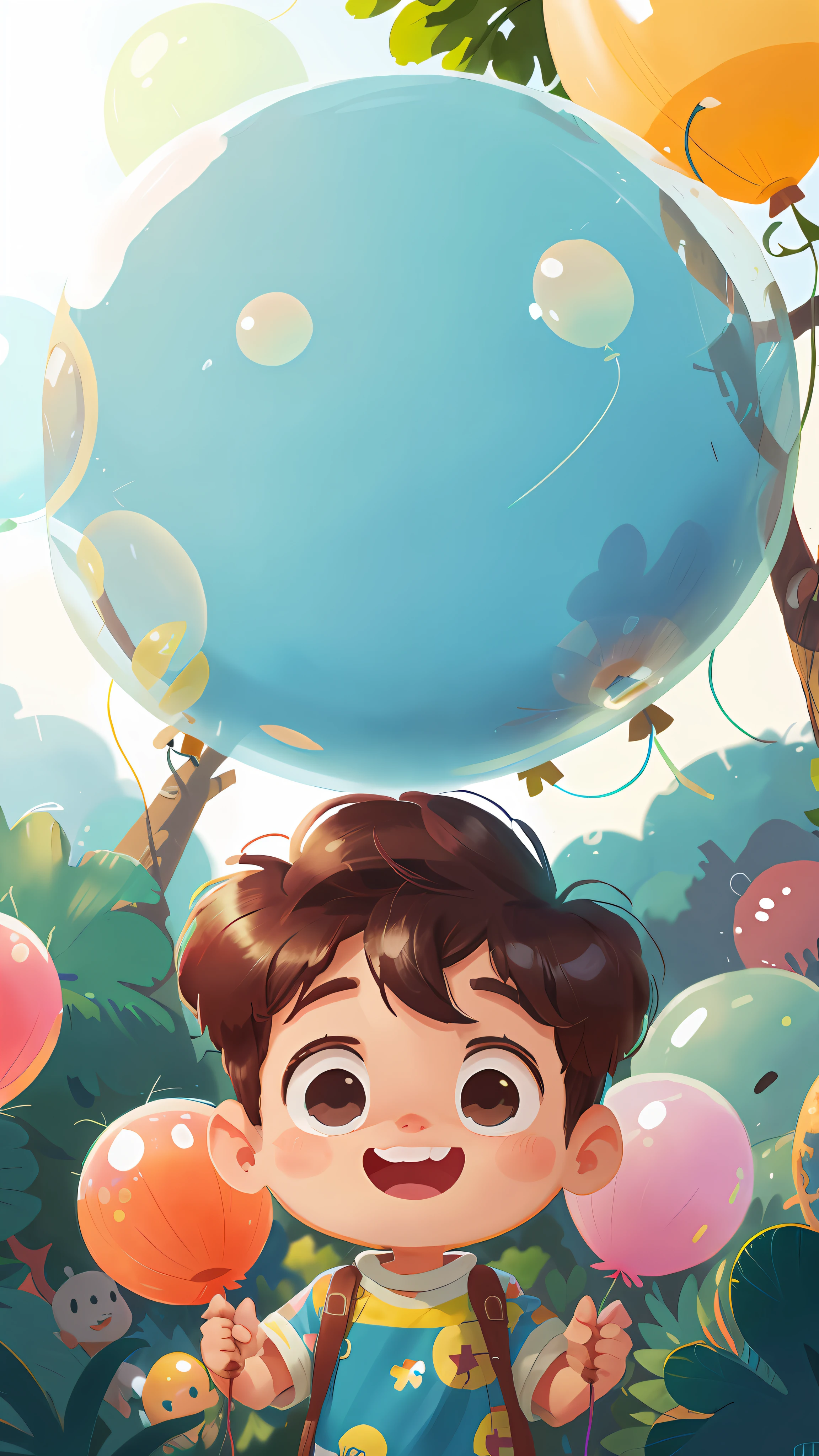 A boy, zoo, many balloons, happy, happy, perfect quality, clear focus (clutter - home: 0.8), (masterpiece: 1.2) (realistic: 1.2) (bokeh) (best quality) (detailed skin: 1.3) (intricate details) (8K) (detail eyes) (sharp focus), (happy)