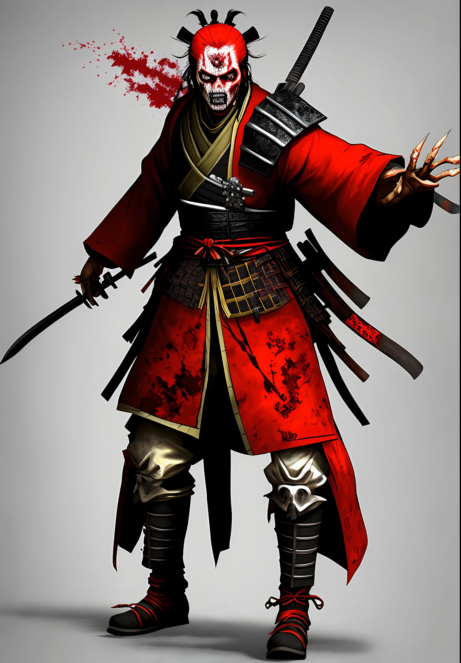 Zombie samurai character