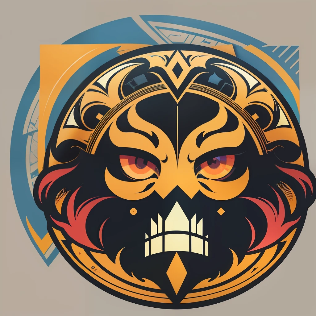 A versatile and vibrant graphic art design, ideal for stickers, t-shirts, posters and badges. The design is medieval, with bold colors, and features clean, smooth lines. Its perspective is flat, without distortions, and its vector rendering allows a high level of detail. In addition, the design is optimized for use in sublimation t-shirts and can be easily cut out from the background. The end result is an impactful design ready to be applied to different products. Sticker, t-shirt, poster, vector, graphic art, emblem. Details: colorful, vibrant. Art Style: Illustrative, with clean lines. Texture: Smooth, no visible textures. Perspective: Flat, without distortion. Rendering engine: Vector, with a high level of detail. Rendering: scale 5 speed 0 --auto --s2