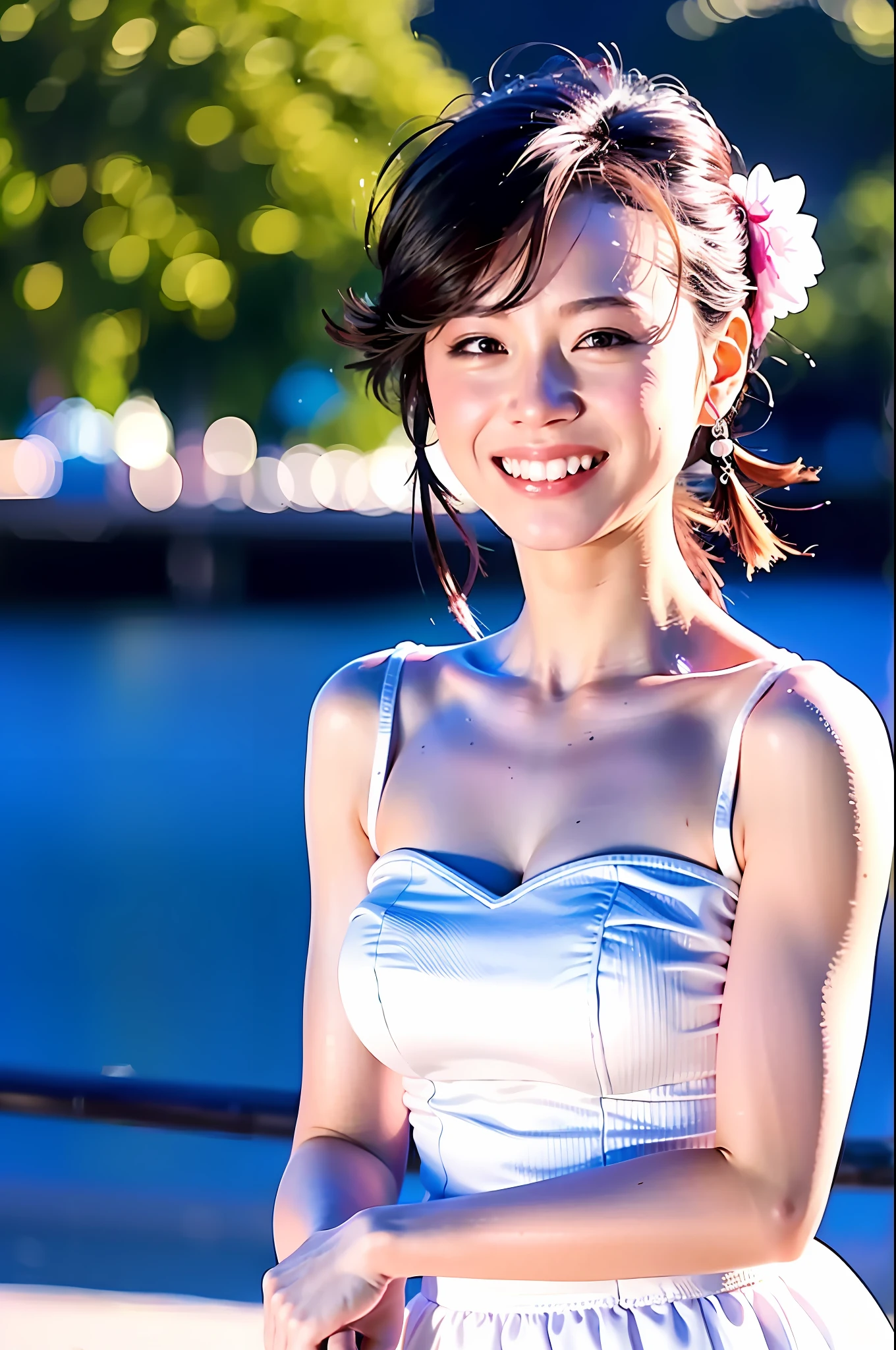 4k, photo, realistic,best quality,1girl,woman,smiling, portrait, white dress
,akinav1,
