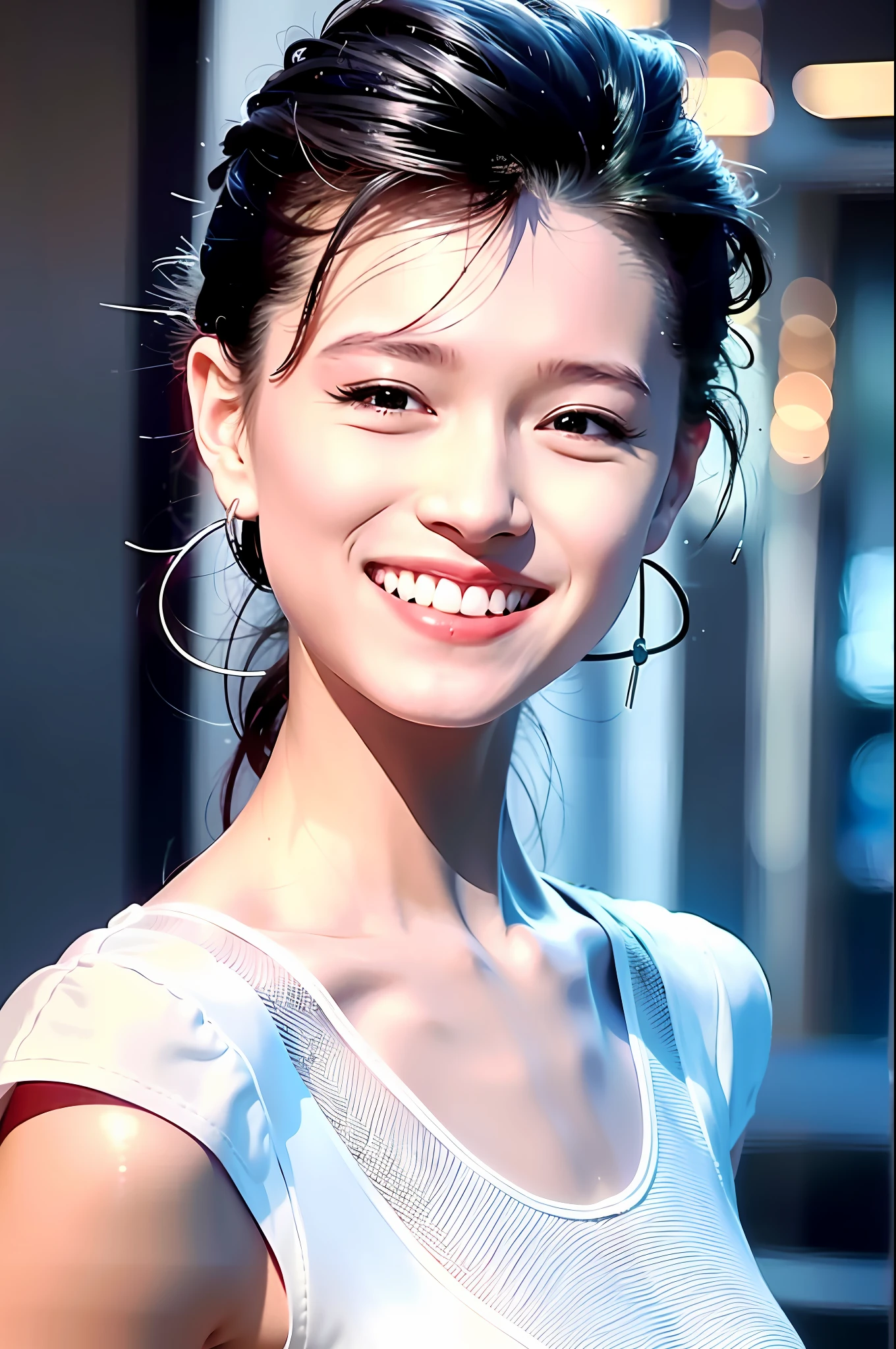 4k, photo, realistic,best quality,1girl,woman,smiling, portrait, white dress
,akinav1,