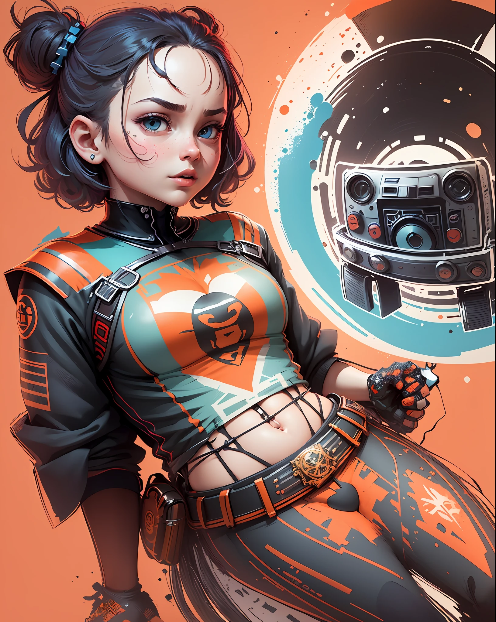 A versatile and vibrant graphic art design, ideal for stickers, t-shirts, posters and badges. The design is medieval, with bold colors, and features clean, smooth lines. Its perspective is flat, without distortions, and its vector rendering allows a high level of detail. In addition, the design is optimized for use in sublimation t-shirts and can be easily cut out from the background. The end result is an impactful design ready to be applied to different products. Sticker, t-shirt, poster, vector, graphic art, emblem. Details: colorful, vibrant. Art Style: Illustrative, with clean lines. Texture: Smooth, no visible textures. Perspective: Flat, without distortion. Rendering engine: Vector, with a high level of detail. Rendering: scale 2 speed 0 --auto --s2