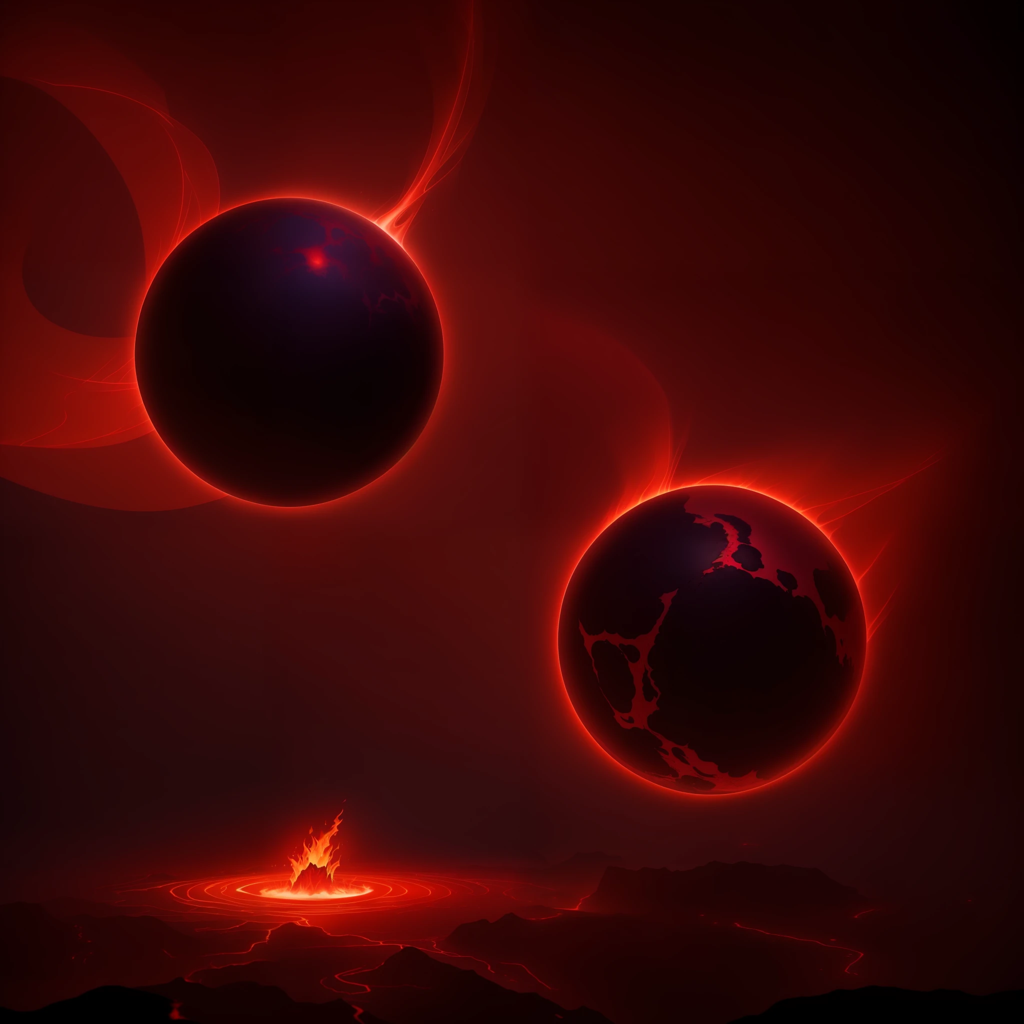 disgusting inky black and crimson red flowing magma surface, pure evil substance
