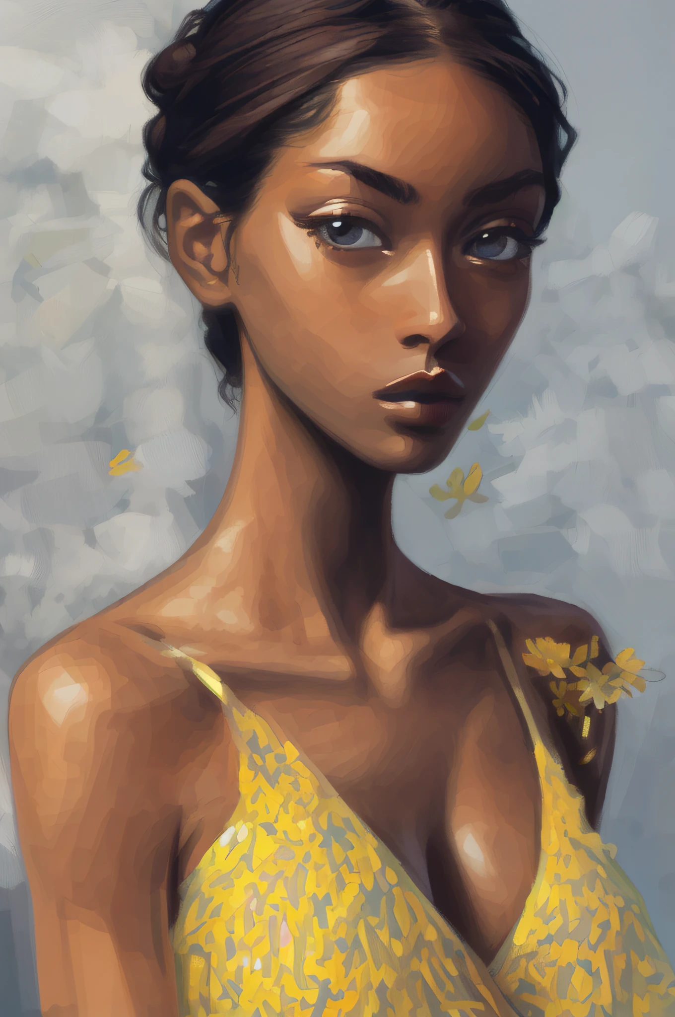 cmodel, digital illustration, (masterpiece:1.2), (high quality,:1.2), extremely beautiful young female, streetwear, detailed eyes, soulful eyes, skinny, (abs:1.2), (bloom:1.2)