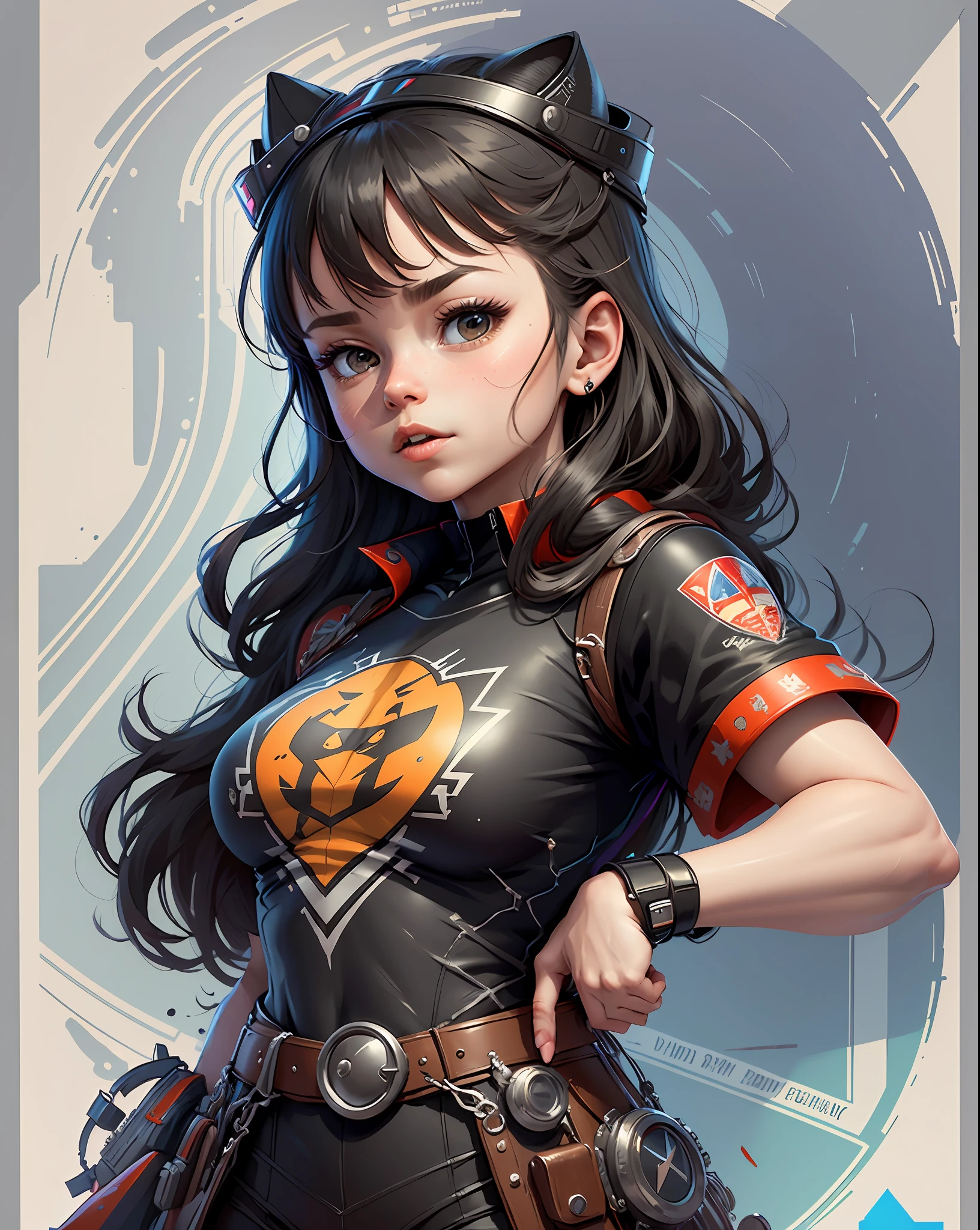 A versatile and vibrant graphic art design, ideal for stickers, t-shirts, posters and badges. The design is medieval, with bold colors, and features clean, smooth lines. Its perspective is flat, without distortions, and its vector rendering allows a high level of detail. In addition, the design is optimized for use in sublimation t-shirts and can be easily cut out from the background. The end result is an impactful design ready to be applied to different products. Sticker, t-shirt, poster, vector, graphic art, emblem. Details: colorful, vibrant. Art Style: Illustrative, with clean lines. Texture: Smooth, no visible textures. Perspective: Flat, without distortion. Rendering engine: Vector, with a high level of detail. Rendering: scale 12 speed 0 --auto --s2