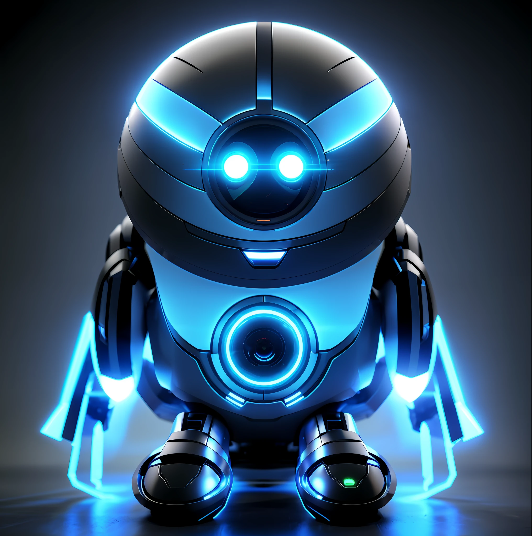 There is a robot standing in the scene, beautiful robot character design, futuristic robot, cute robot, 3d rendered digital art, concept robot, 3d rendered beep, round robot, robot concept art, sci-fi character, cute elaborate epic robot, cute 3d rendering, glowing eyes, sci-fi character, robot, 3d rendered stylized