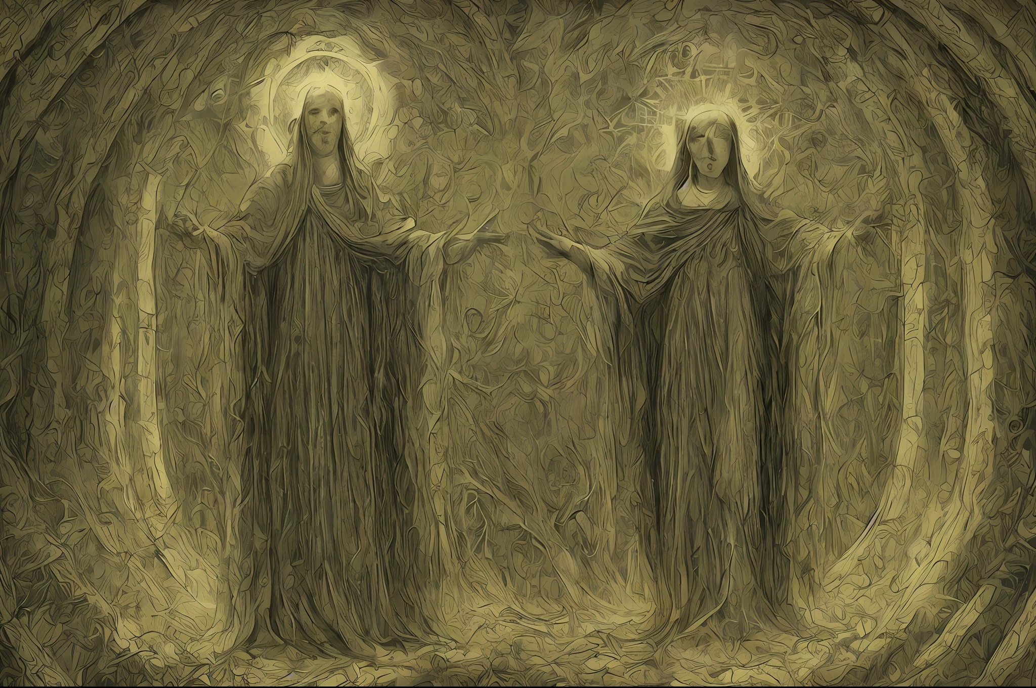 Baptized in vitrolic acid
A finishing touch, a smoothing of features
Realization of the greatest art
To cast the creatures shining 
Humans, once backslidden, became divine
Stripped of congenital flaws
We are incandescent revelations in a world of darkened forms