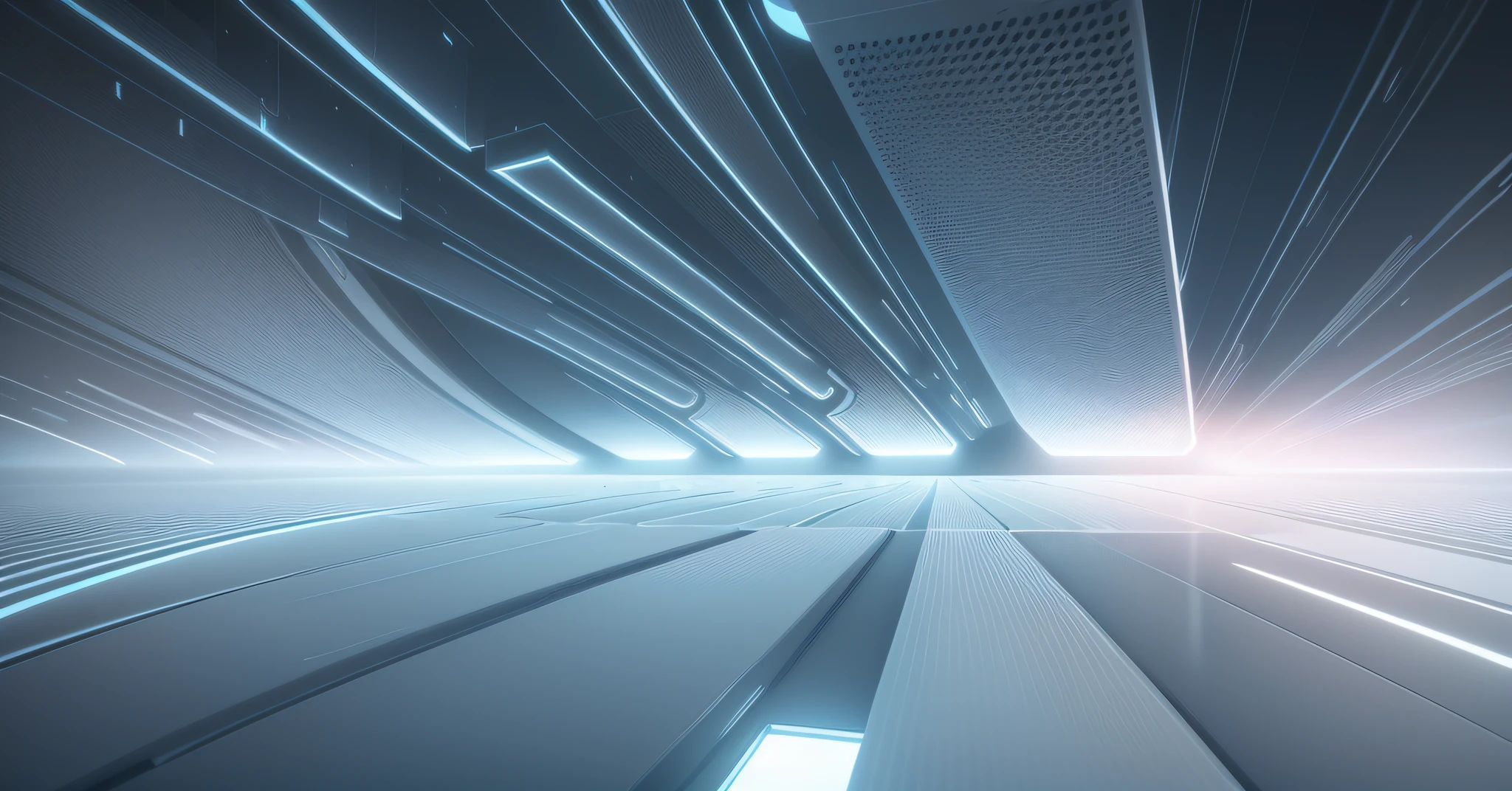 Wide and grand white futuristic AI square, empty space, white, light signal, circuit, vista, empty, light signal, circuit, transparent glass texture, 3D, bright white background, overlook, dot perspective, light color technology, masterpiece, high detail, best quality, high quality, very detailed CG unity 8k wallpaper,
