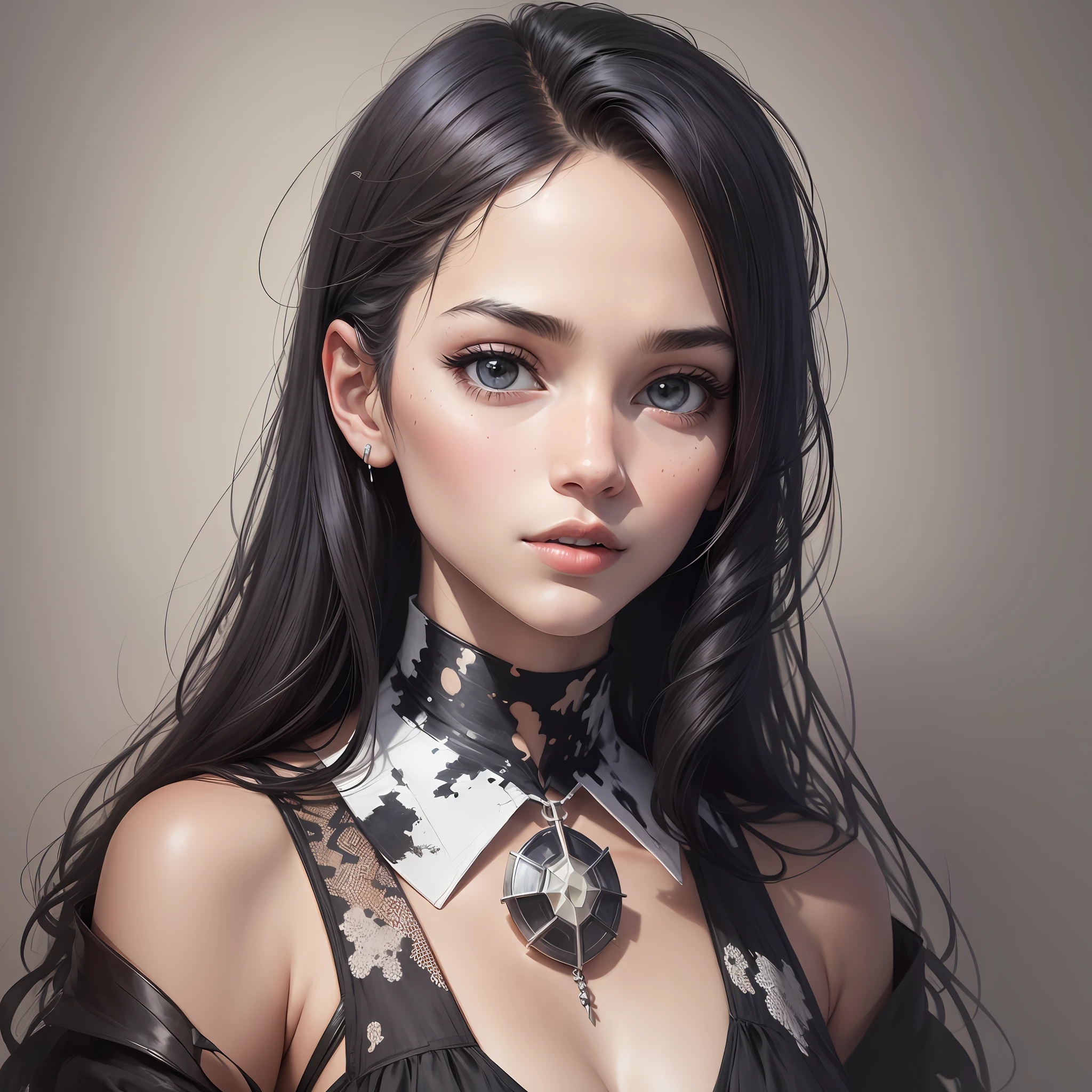 Create a portrait of a person using only one color and many textures. --auto --s2