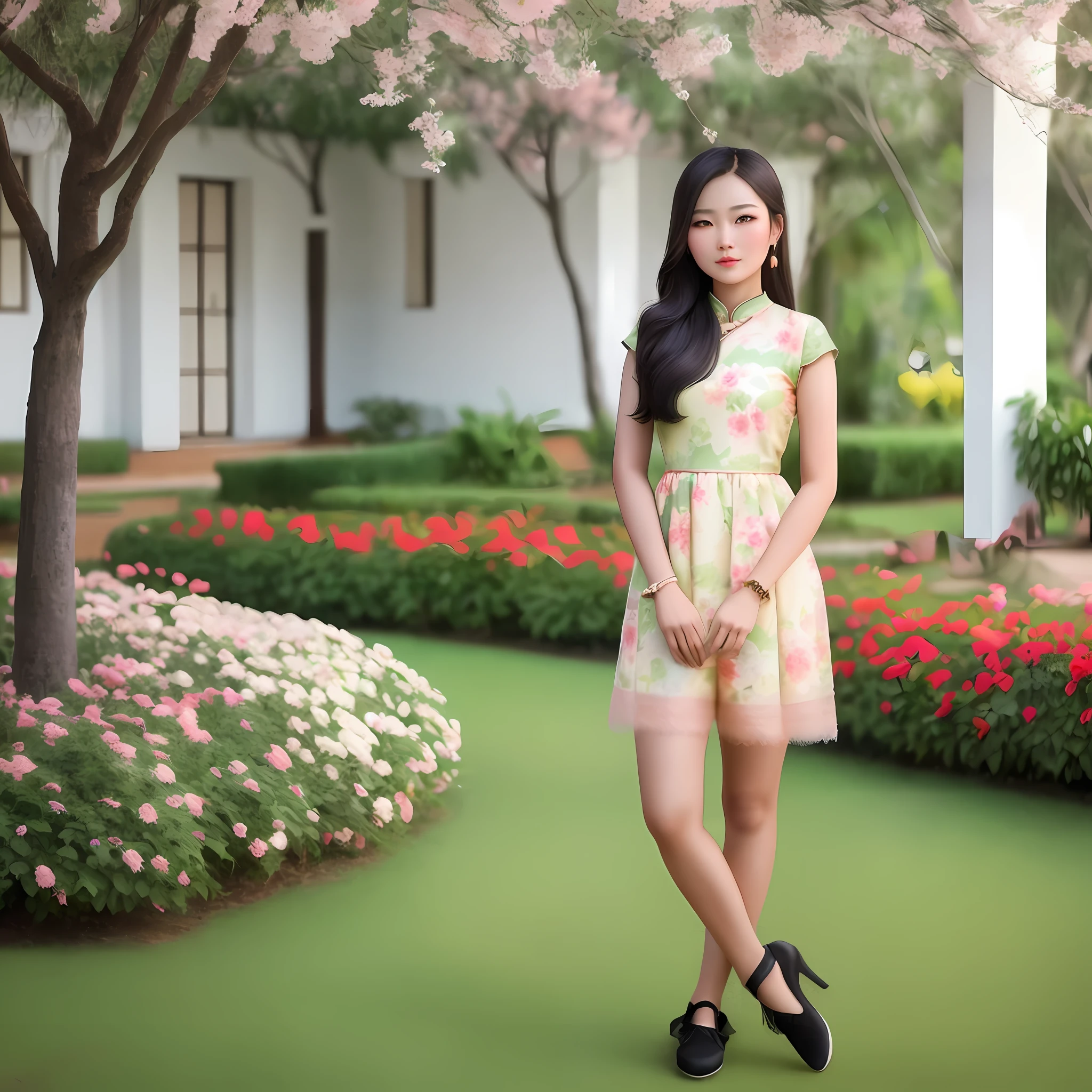 Gentle and charming Chinese beautiful woman, upper body photo, exquisite and sexy collarbone, charming oval face, double eyelids, smart peach blossom eyes, pink lips, small nose, bare shoulders, focused face, face close-up, ultra-high-definition, Super details, elegant standing, dark denim jacket, classic style, with shirt and plaid skirt, fresh and sweet, cgi 8k,