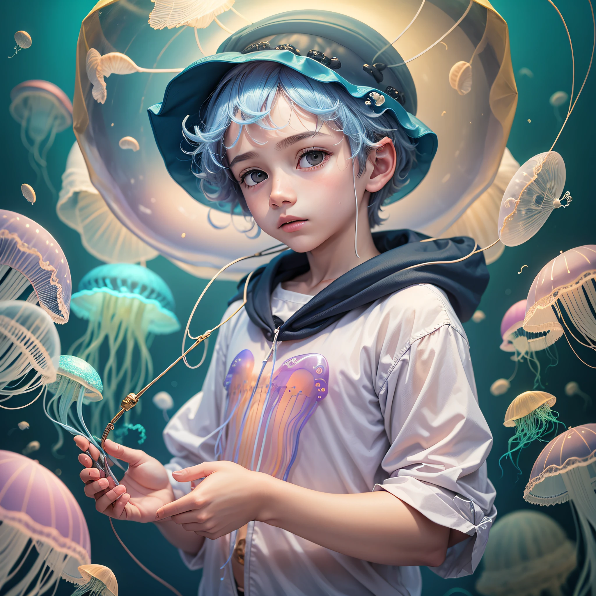 Boy in a jellyfish hat --auto --s2