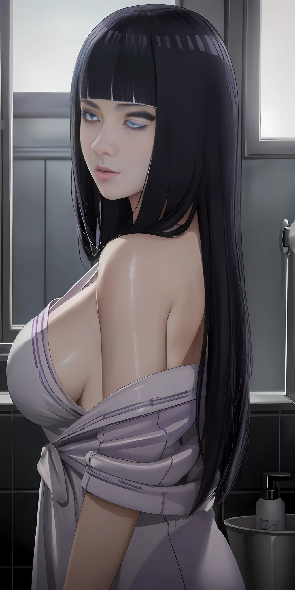 (1girl:1.3), solo, (((extremely detailed face))),(((extremely detailed eyes and face))),beautiful detailed eyes,body-parts__, official art, unified 8k wallpaper, super detailed, beautiful and aesthetic, beautiful, masterpiece, best quality, raw, masterpiece, super fine photo, best quality, super high resolution, photorealistic realism, sunlight, full body portrait, amazing beauty,, dynamic pose, delicate face, vibrant eyes, (from the front), hinata , big breast,(naruto) hinata hyuga, very detailed abandoned warehouse background, Detailed face, detailed eyes, detailed rinnegan eyes, detailed complex busy background, messy, gorgeous, milky white,purple eyes(byakugan), highly detailed skin, realistic skin details, visible pores, sharp focus, volumetric fog, 8k uhd, DSLR, high quality, film grain, fair skin, photo realism, lomography, bathroom, shower, seen from below, translucent