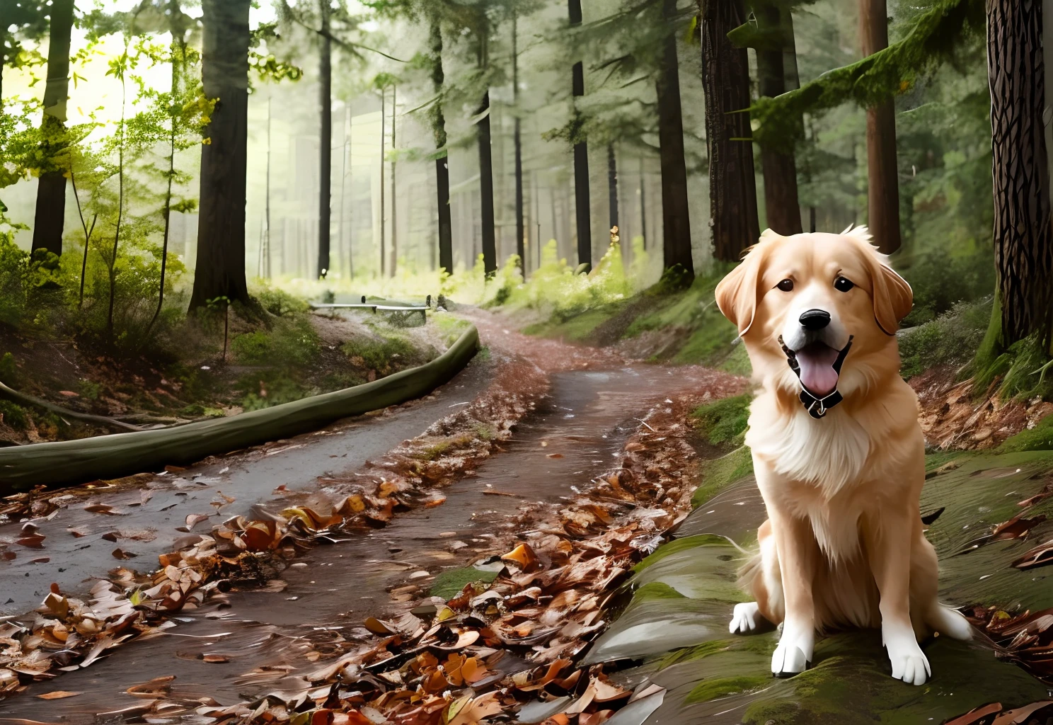 Dog, forest, fresh