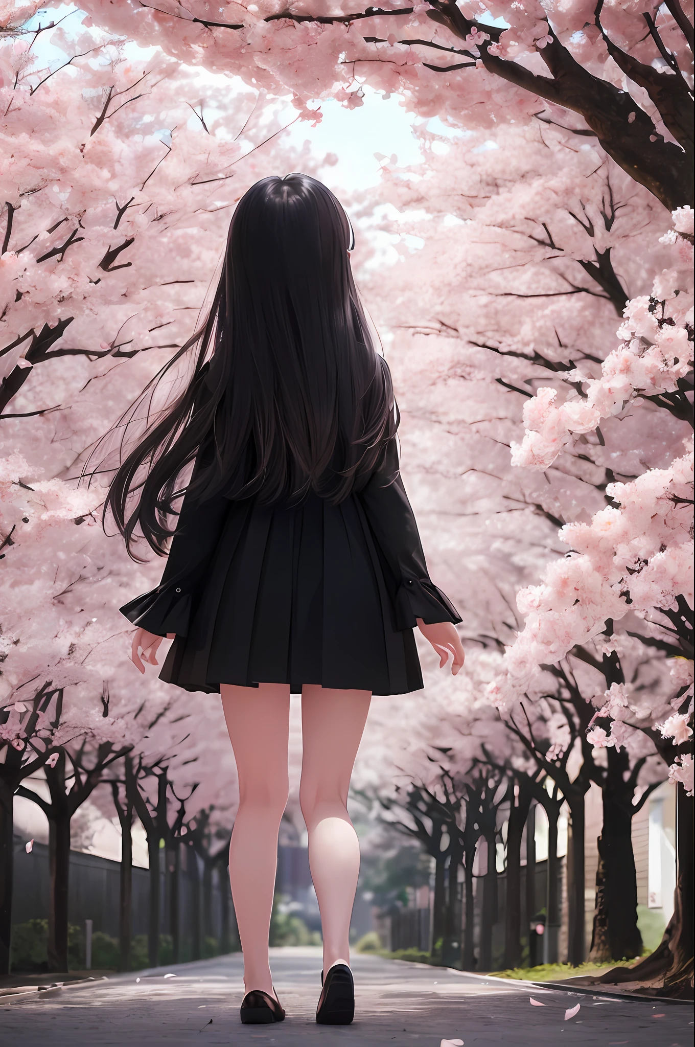 23
(very delicate and beautiful), (very delicate and beautiful), (cherry tree) (simple clothes), (cherry blossom petals), (black hair), (long hair), beautiful face, white skin, depth of field, , , straight hair, (arms outstretched)), (shouldered dress), happy, (gray eyes), (expressionless), without hair ornaments, cute girl, ((body full body as if taken from afar)) silhouette, the figure is small, (looking up at the cherry blossoms) No bangs, sad, (hands raised)