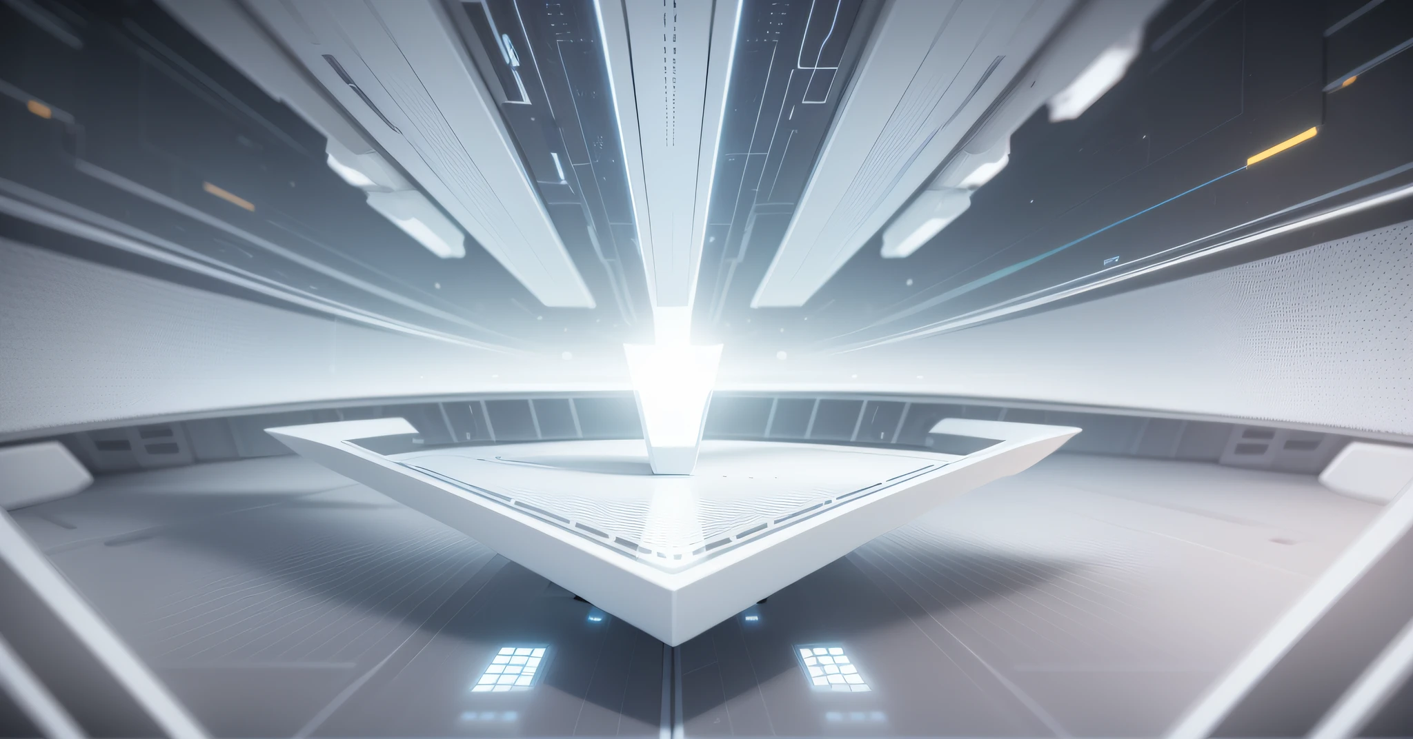 Wide and grand white futuristic AI square, empty space, white, light signal, circuit, vista, empty, light signal, circuit, transparent glass texture, 3D, bright white background, overlook, dot perspective, light color technology, masterpiece, high detail, best quality, high quality, very detailed CG unity 8k wallpaper,