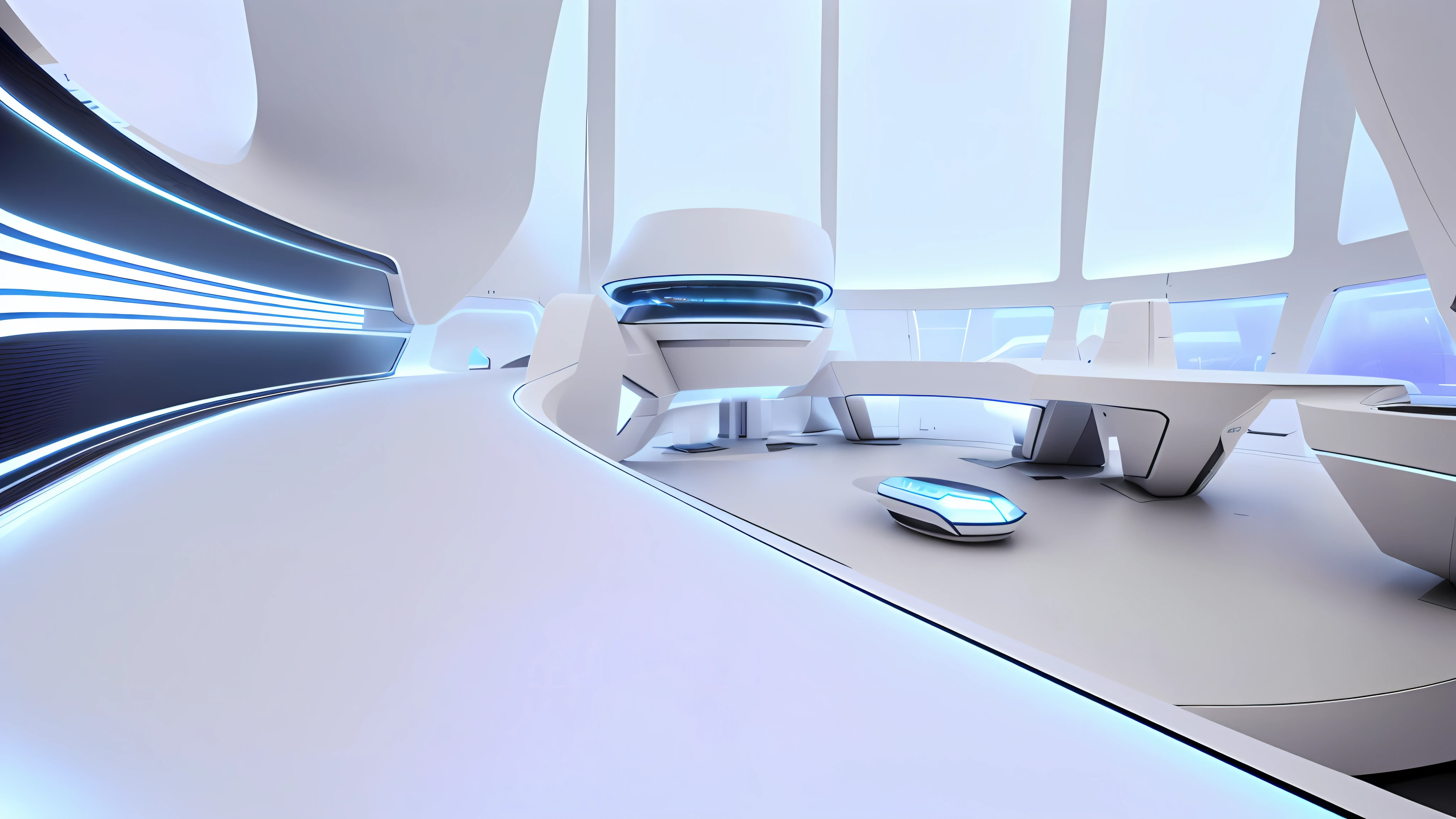 Building interior space, ((white)), (super wide angle), futuristic architecture with futuristic design and futuristic interior, futuristic spaceport, futuristic hall, futuristic government service hall, futuristic architectural concept, futuristic setting, futuristic decoration, futuristic utopian architecture, futuristic architectural art, futuristic production facilities, radical view, acsonometric view aspects, close-up, texture, (((Complex electronic component surface texture))), detail texture, HDR+, 8K, QHD, luminescence, dynamic lighting, Beautyfull refraction, ((high-key lighting, bright light)), in terms of design, the main color of this project is ceramic white, with dark and white lighting, the overall atmosphere is bright, with both ceramic warmth and modern technology, redshift renderer rendering, cinematic lighting effects