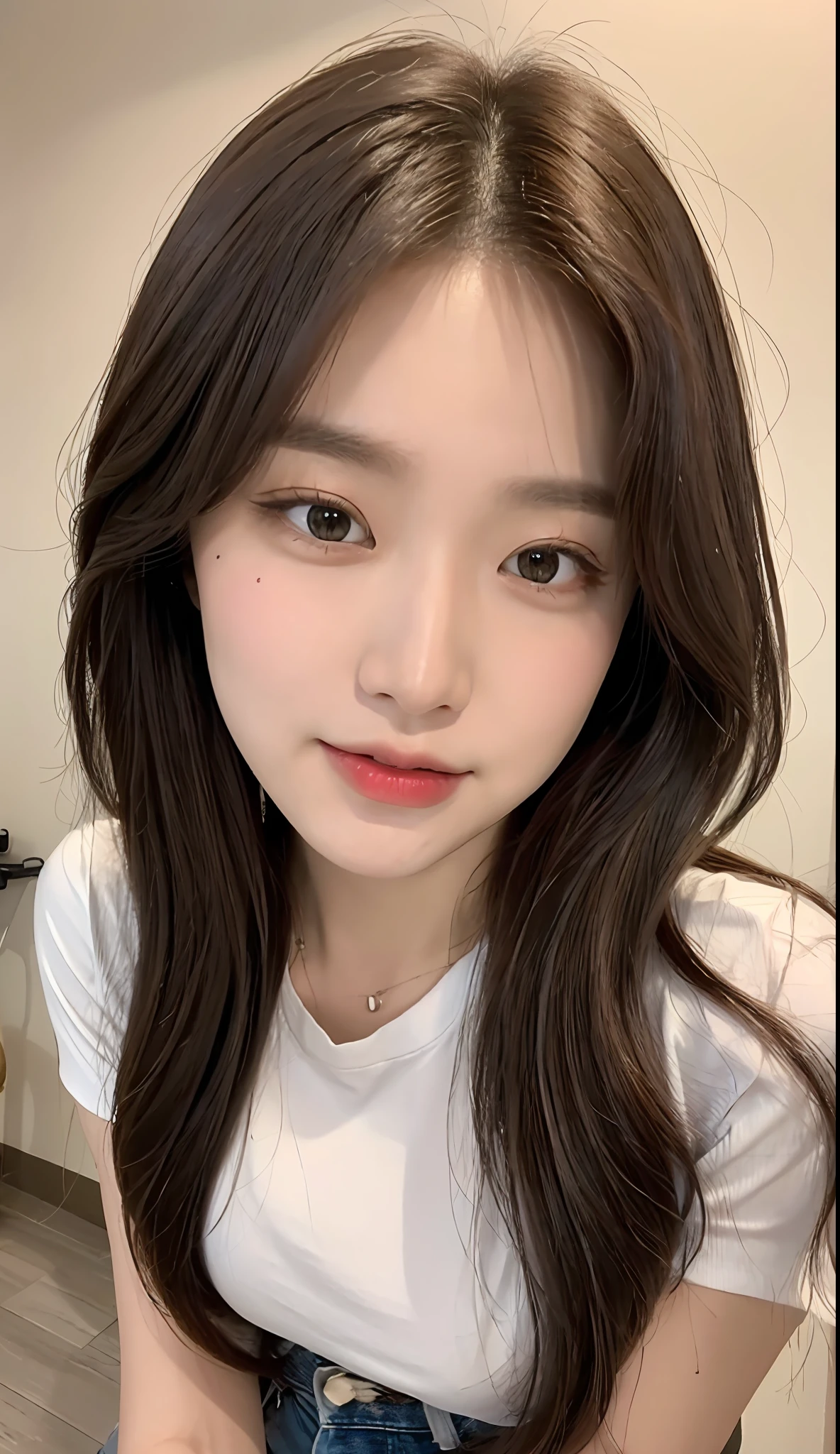 ((Best Quality, 8K, Masterpiece: 1.3)), (Happy: 1.3), (Brown Hair: 1.3), Focus: 1.2, Perfect Body Beauty: 1.4, Buttocks: 1.2, (Air Bangs: 1.2)), , (Charming Town: 1.3), Highly Detailed Face and Skin Texture, Fine Eyes, Double Eyelids, Whitened Skin, Long and Short Hair, (Round Face: 1.5), (Short Sleeves, Shorts: 1.6)
