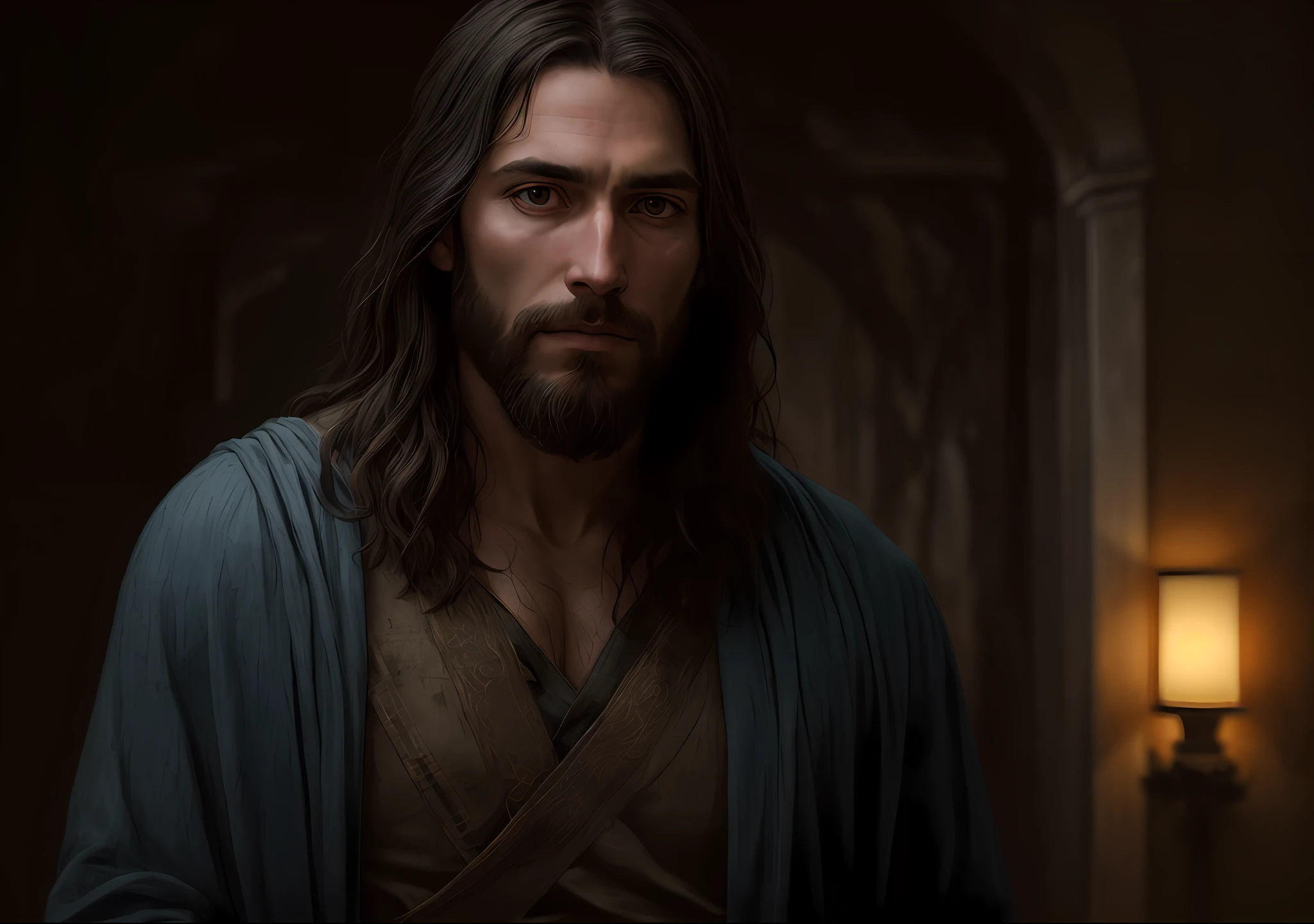JESUS CHRIST near Noah's ark Dark photo: realistic epic, soft cinematic portrait, adobe lightroom, photographic lab, highly detailed, faded, art by Greg Rutkowski and artgerm, neutral colors: 1.2), (hdr: 1.4), (soft colors:1.2), hyperdetailed, (artstation:1.4), cinematic, warm lights, dramatic light, (intricate details:1.1), complex background, (rutkowski:0.66), (blue and orange:0.4