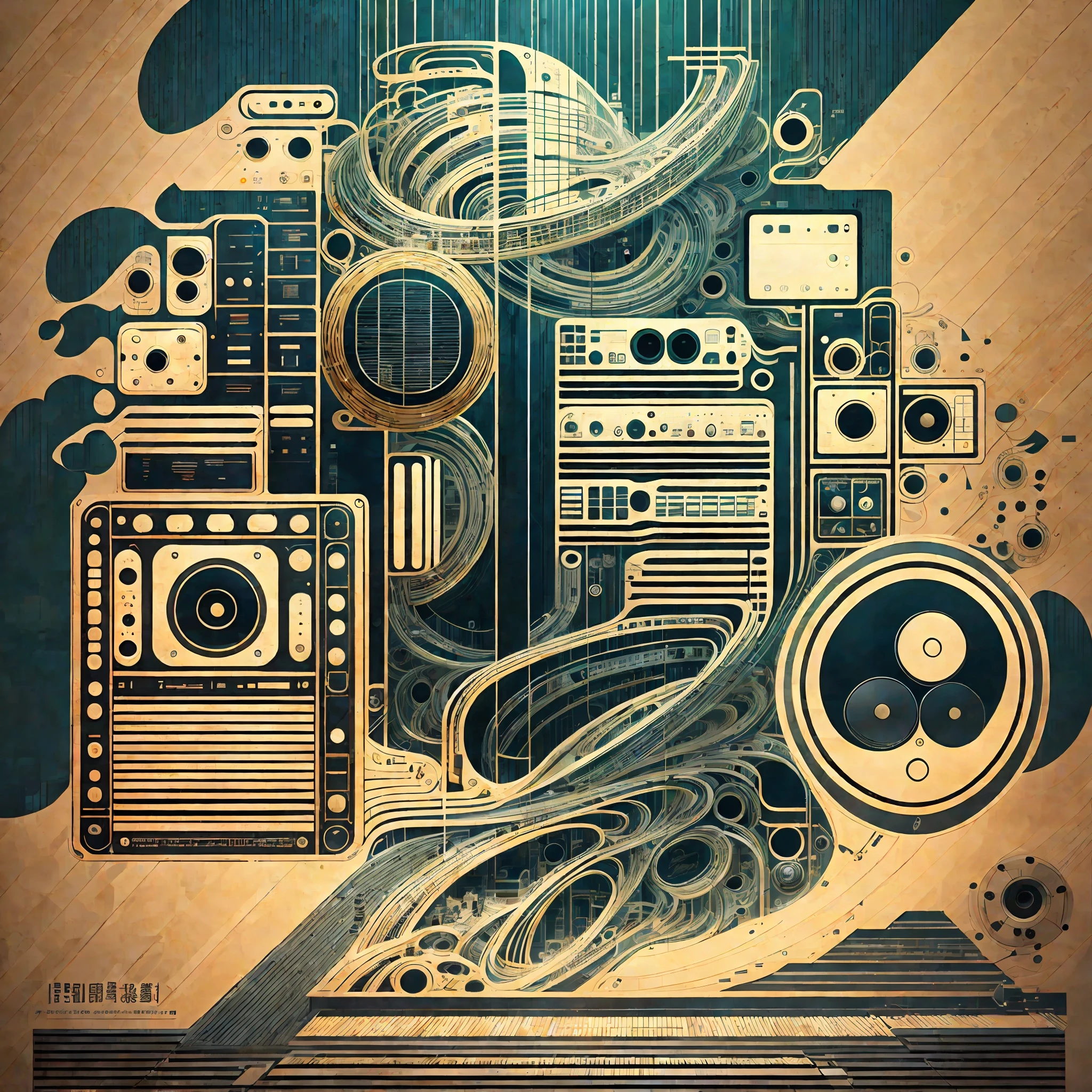 I need a poster for the Chinese cover of the Panoramic Sound Exhibition of Sound Design Works --auto --s2