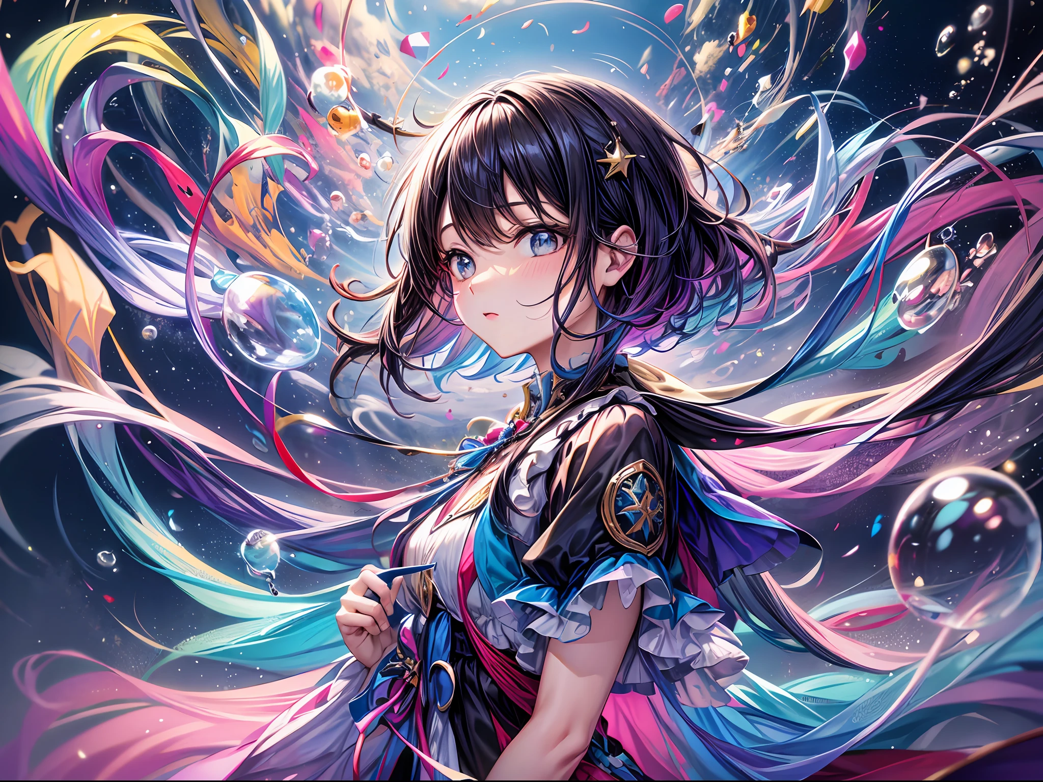 Colorful, Floating bubble, beautiful,