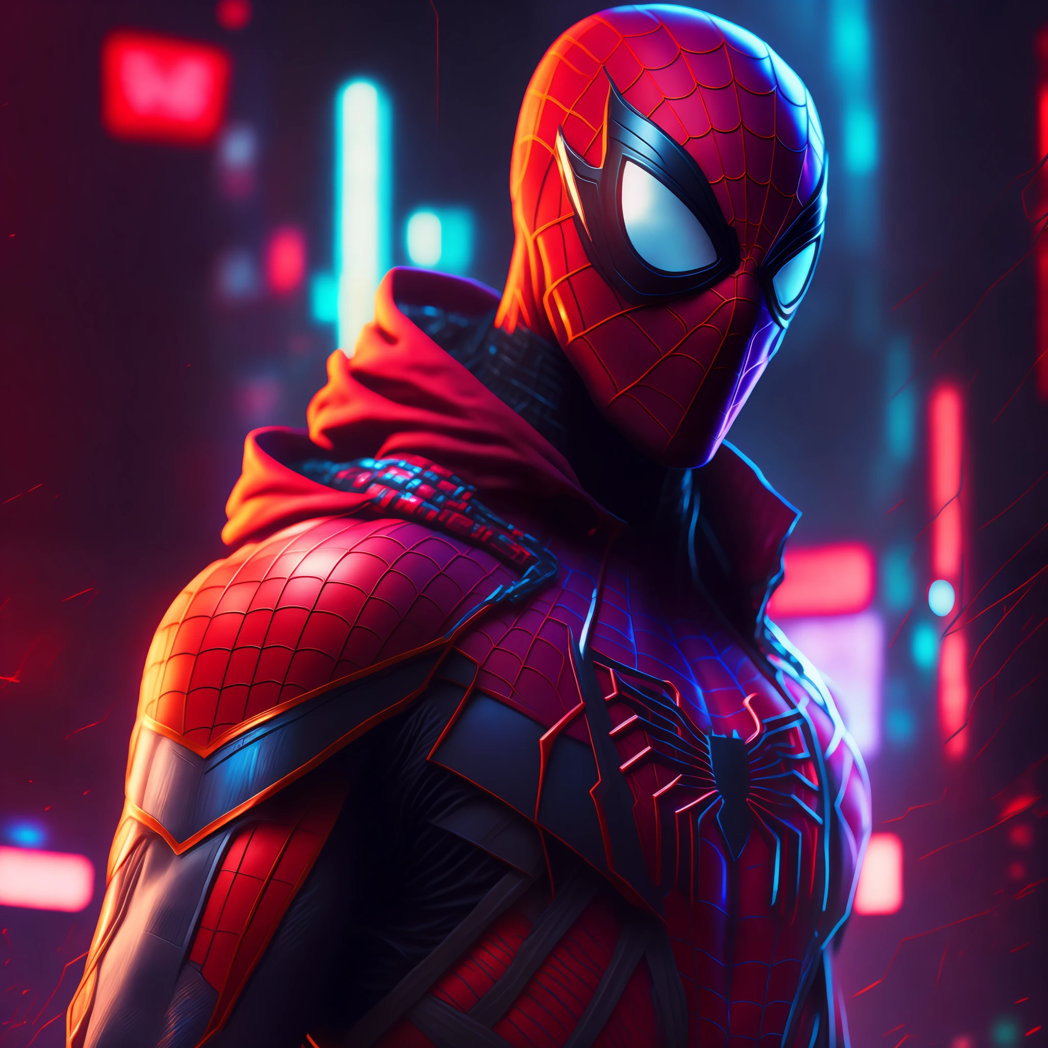 Spider-Man, Cyberpunk, 8K