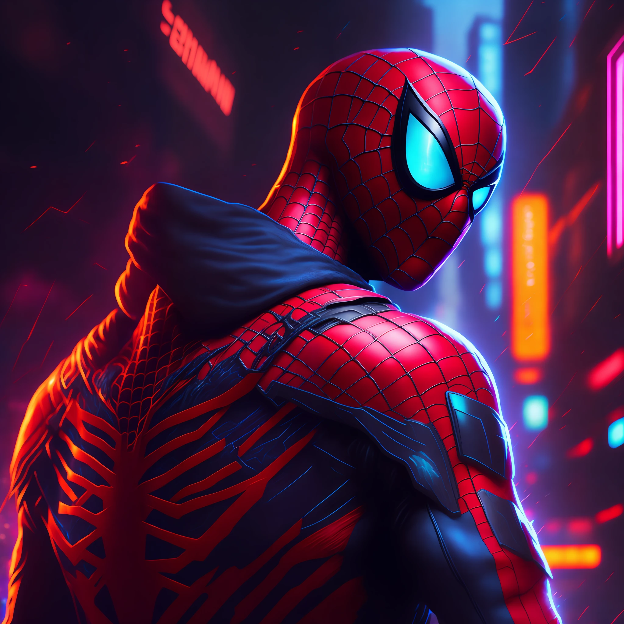 Spider-Man, Cyberpunk, 8K