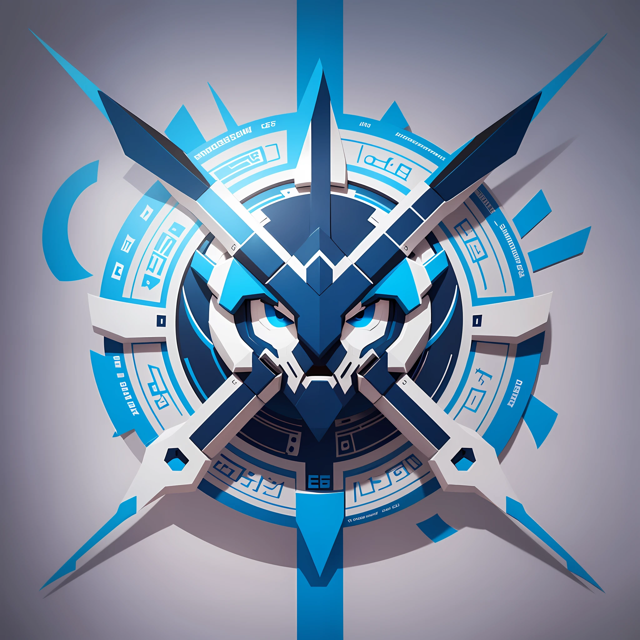 logo, blue and white color scheme, vector art, illustration, 8 k k, logo design, website by mcbess, cherrywood, behance, devianart, artstation, dribble, creary, ello, cgsociety, drawcrowd, pixiv, --ar3:2 --auto --s2