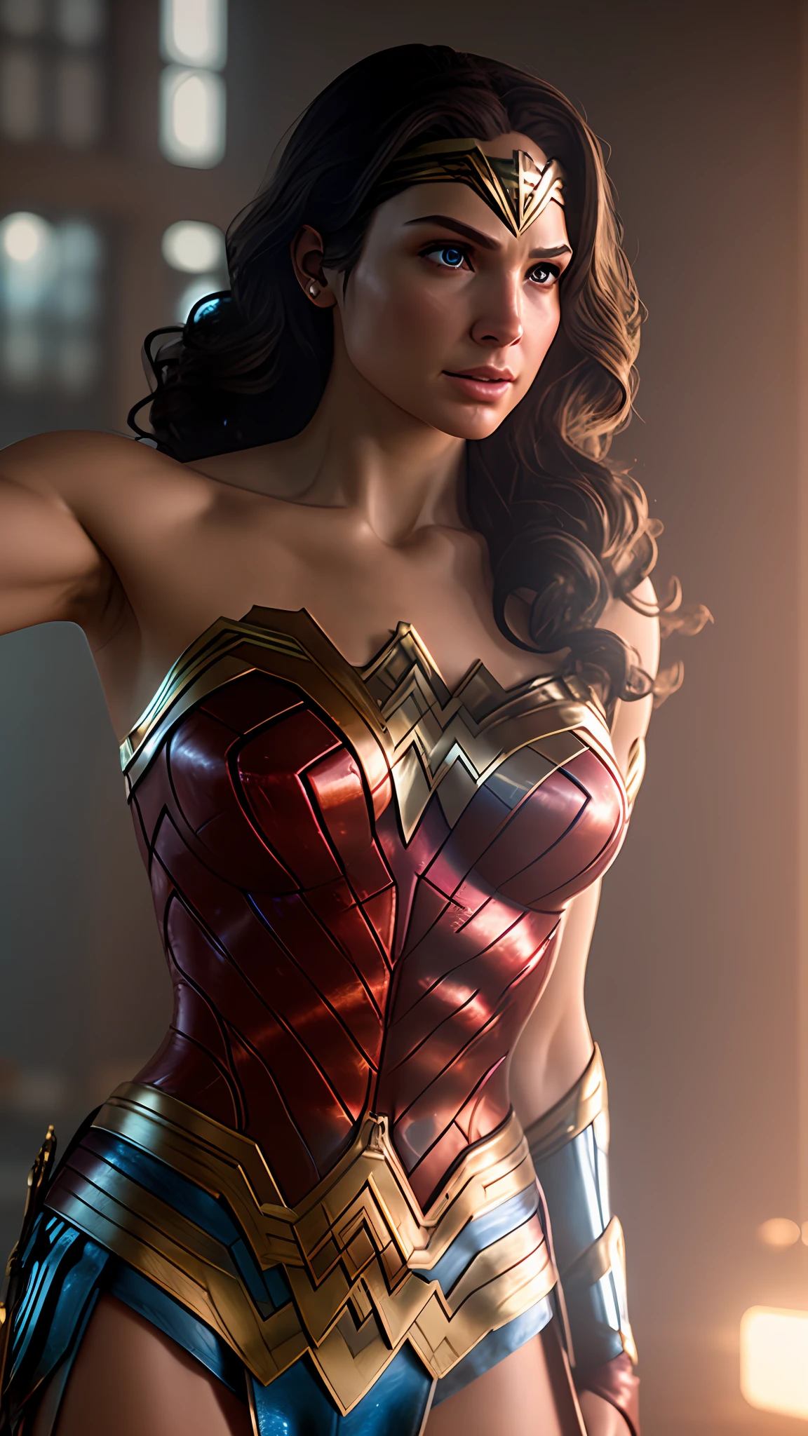 wonder woman, photography, soft lighting, soft details, octane, artstation trending, ultra high detail, ultra realistic, cinematic,16k