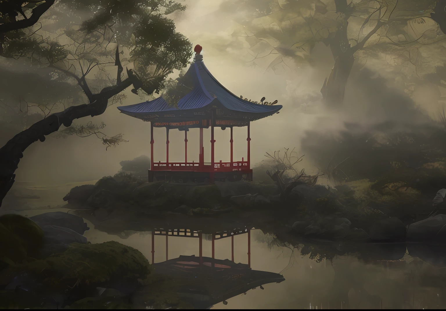 the temple is in the forest, raw photo, surreal photo, unreal engine 4, 8k, super sharp, detailed colors, wide color coverage , extreme scene detail, shading, anti-aliasing, error detail smoothing,raw photo, surreal image, unreal engine 4, 8k, super sharp, detailed colors, wide color coverage, extremely high scene detail, shading, anti-aliasing, error detail smoothing, raw photo, surreal photo, unreal engine 4.8k, super sharp, detailed color, wide color coverage, scene detail extremely tall object , (8k, RAW photo, best quality, masterpiece:1.2), (realistic, photo-realistic:1.37),modelshoot style, (extremely detailed CG unity 8k wallpaper),professional majestic oil painting by Ed Blinkey, Atey Ghailan, Studio Ghibli, by Jeremy Mann, Greg Manchess, Antonio Moro, trending on ArtStation, trending on CGSociety, Intricate, High Detail, Sharp focus, dramatic, photorealistic painting art by midjourney and greg rutkowski, scene detail extreme objects, shading, anti-aliasing, error detail smoothing