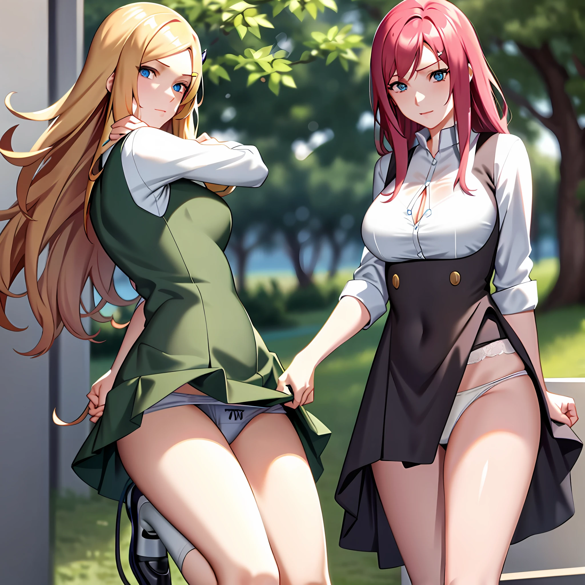 Kushina Uzumaki,1 girl, solo, beautiful, thicc thighs,big butt, big ass, picture from behind,low angle, focus butt , wearing butt booster pants , with red bra, focus light, masterpiece, best quality, hmasterpiece, best quality, high resolution, high-resolution, library, one girl, solo, angle from below, skirt, shirt, blue eyes, light shirt, unbuttoned, fluffy breasts, cleavage,protruding, hard, gray hair, pleated skirt, socks, black skirt, long hair, long sleeve, bangs, black socks, pubic hair, pubic hair look,maid clothes,dress shirt, troubled look, blush, sweaty, drenched, Sheerness, Light clothing, Skirt blowing in the wind, Lifting skirt, Crotch line, Hip line, White underwear, Panty shot, Beautiful leg line, Drops flowing down the legs, Lower body soaked, Wet hips, Excessive crotch water droplets, Three-dimensional feeling of body parts, Exposed underwear, Realistic skin texture, Focus on the feet, Kneeling, Bright room, Finger shift panty position, Lighting from below, bitten pantiesigh quality,