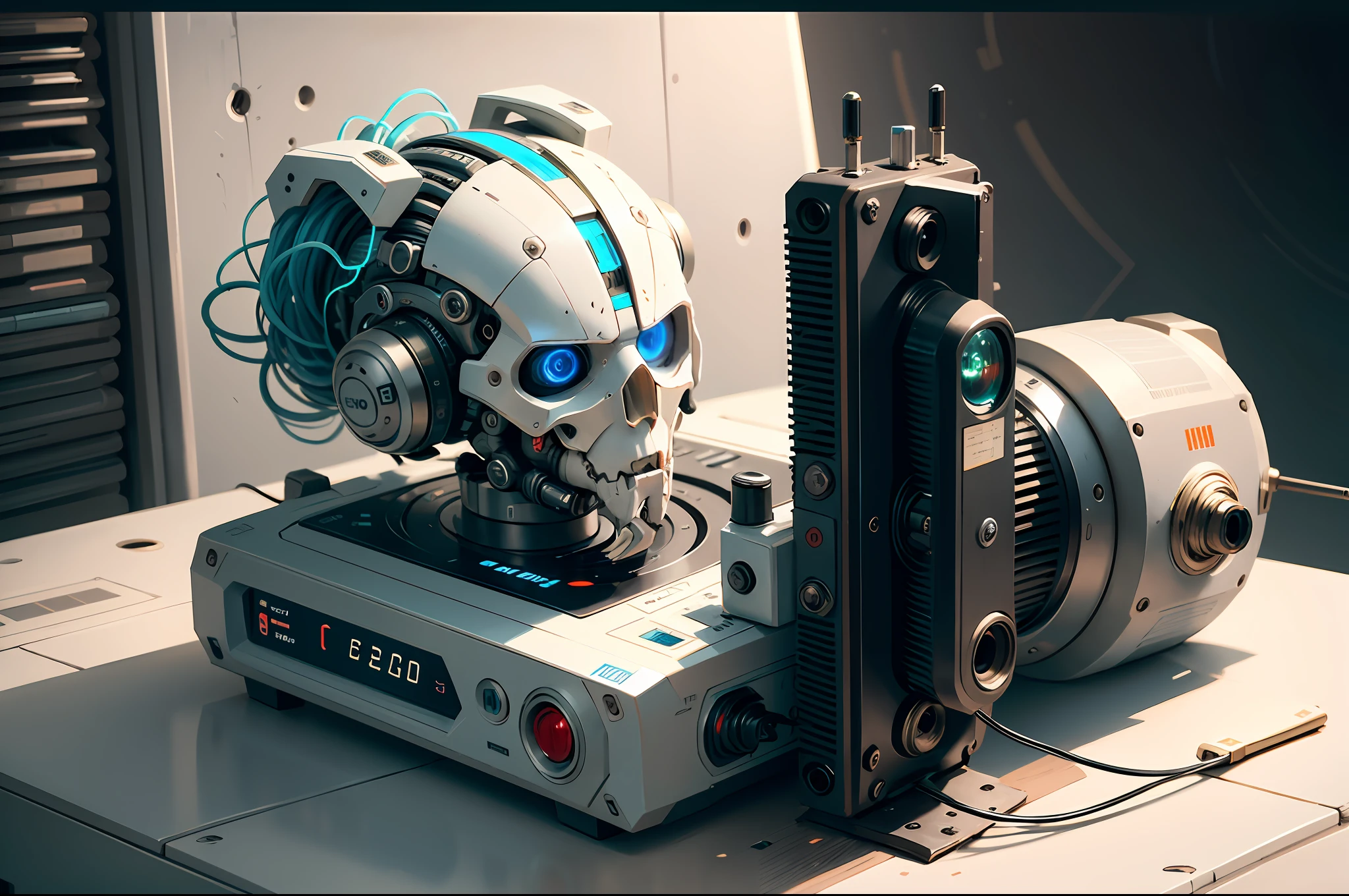 "Inspired by ultra-detailed conceptual art to create electronic systems on the humanoid head|robot|man and woman|have a visible detailed brain|with visible care|muscle cables|biopunk|cybernetics|cyberpunk|white marble|canon m50| 100mm|sharply focused|smooth|surrealism|very detailed|intricate details|Michelangelo's sculpted masterpiece. Unleash your inner Cu73Cre4ture programmer with the power of steady diffusion and bring your imagination to life! ", high detail, 8k