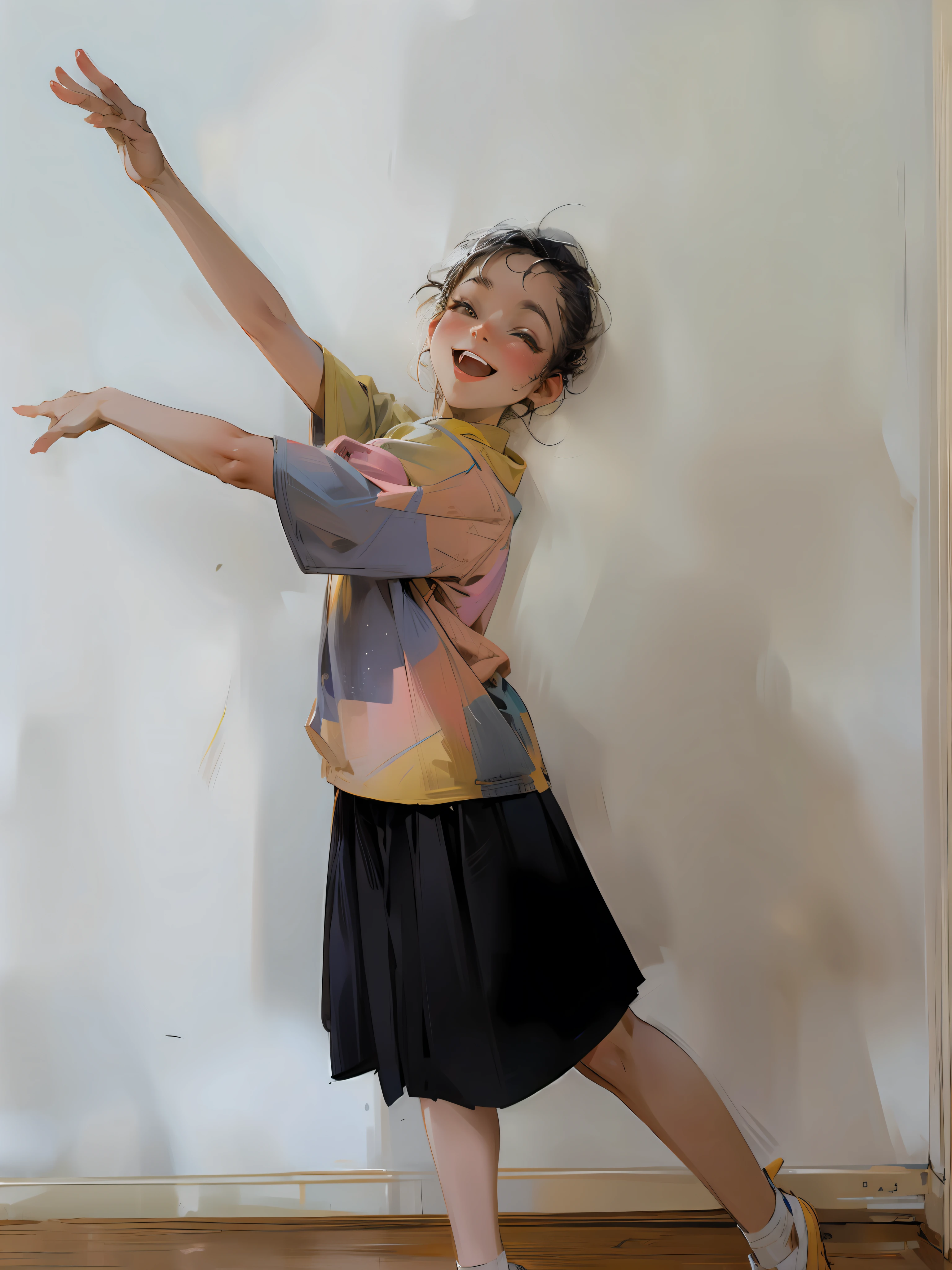 Happy dancing girl