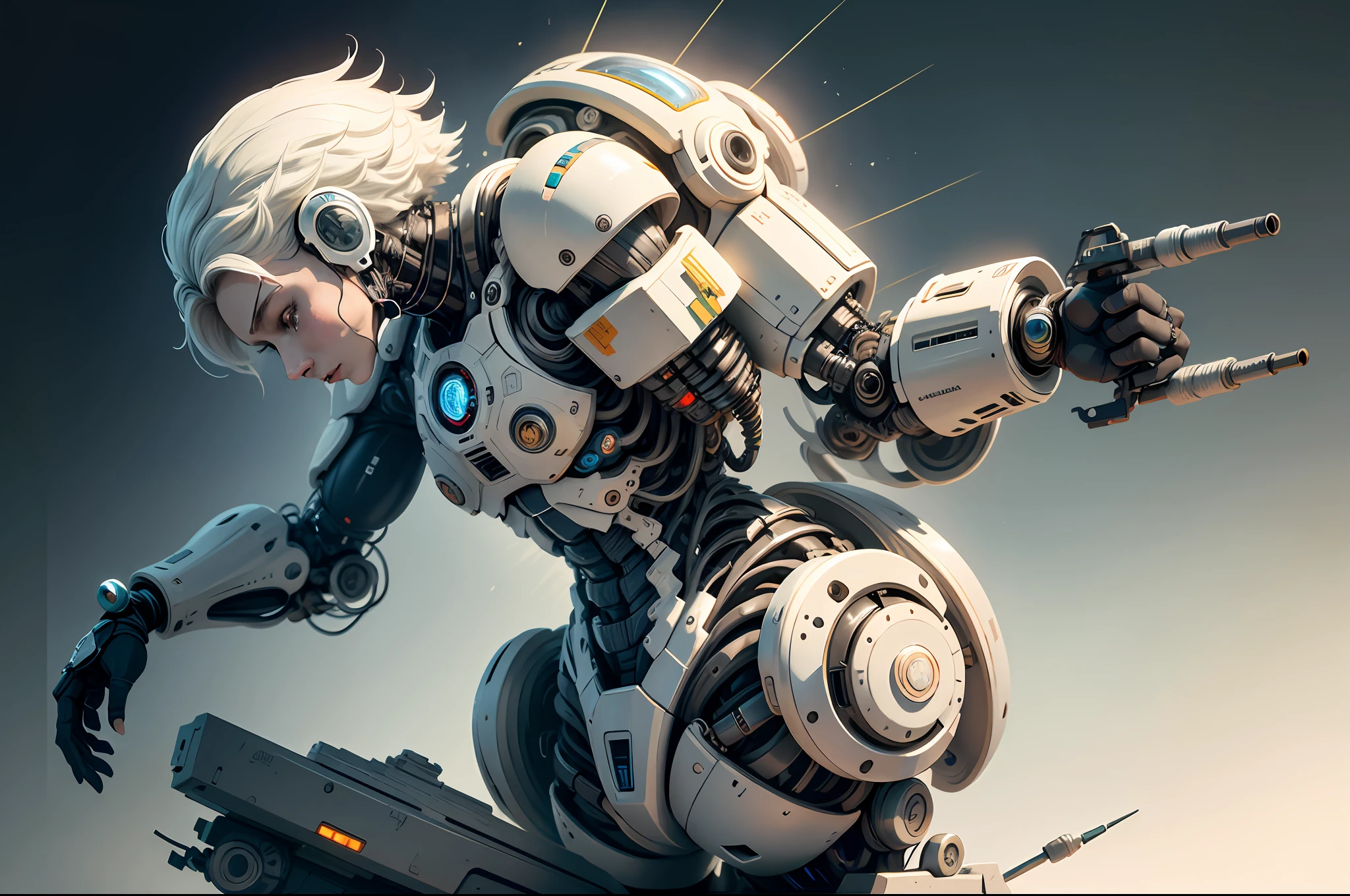 "Created with inspired ultra-detailed conceptual art | in a very developed futuristic world | electronic systems on a humanoid head | robots | have a visible detailed brain | with visible care | muscle cords | biopunk | cybernetics | cyberpunk | white marble statue | canon m50| 100 mm|sharply focused|smooth|surrealism|very detailed|intricate details|Michelangelo carving. Masterpiece. Unleash your inner Cu73Cre4ture programmer with the power of steady diffusion and bring your imagination to life! ", high detail, 8k