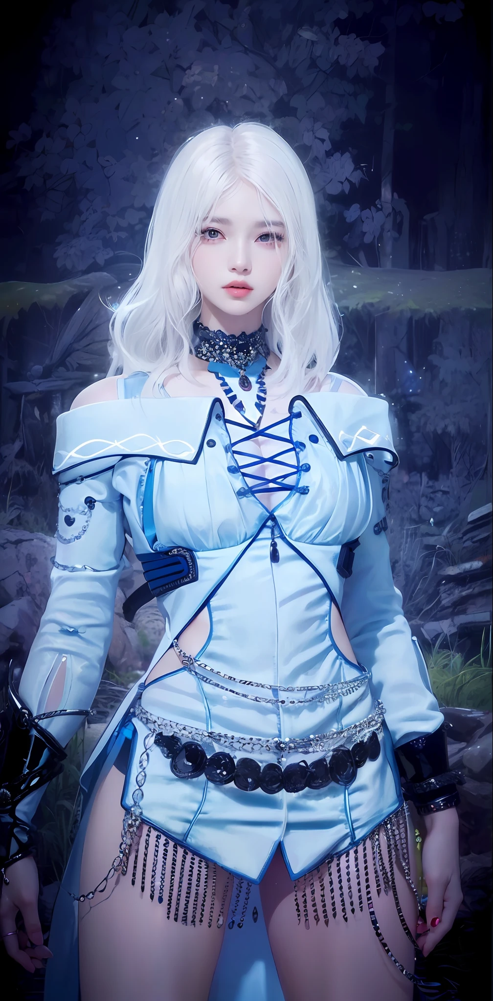 (8k, RAW photo, photorealistic:1.25) ,( lipgloss, eyelashes, gloss-face, glossy skin, best quality, ultra highres, depth of field, chromatic aberration, caustics, Broad lighting, natural shading, Kpop idol) looking at the audience With serenity and goddess-like bliss,