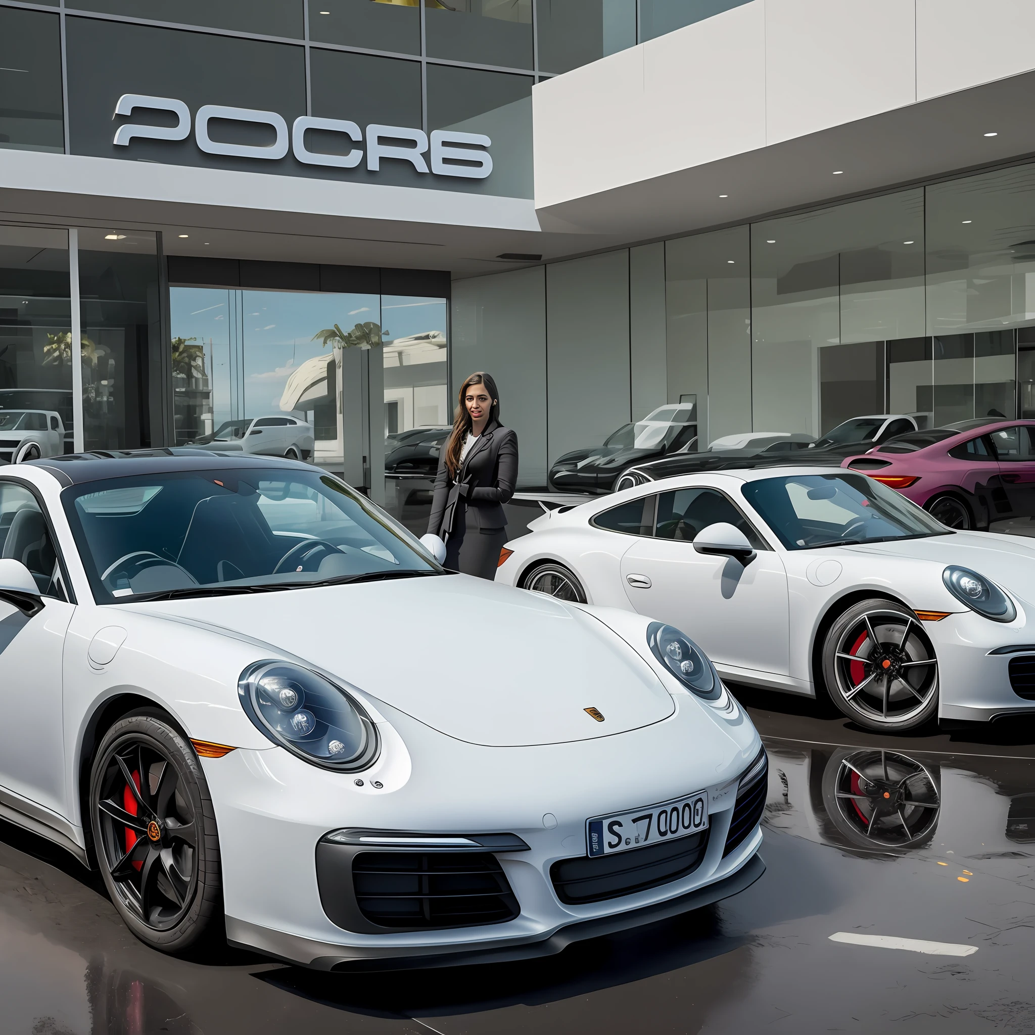 Porsche dealerships are selling their cars in many different colors, Porsche, Porsche, Porsche GT 3 in Hawaii City, Porsche 911, Porsche 9 1 1,real person , car and man, Anna, shot with Sony A7R camera, exclusive, focus in foreground, car, ultra-realistic", 🤬 🤮 💕 🎀 ultra-realistic" --auto --s2