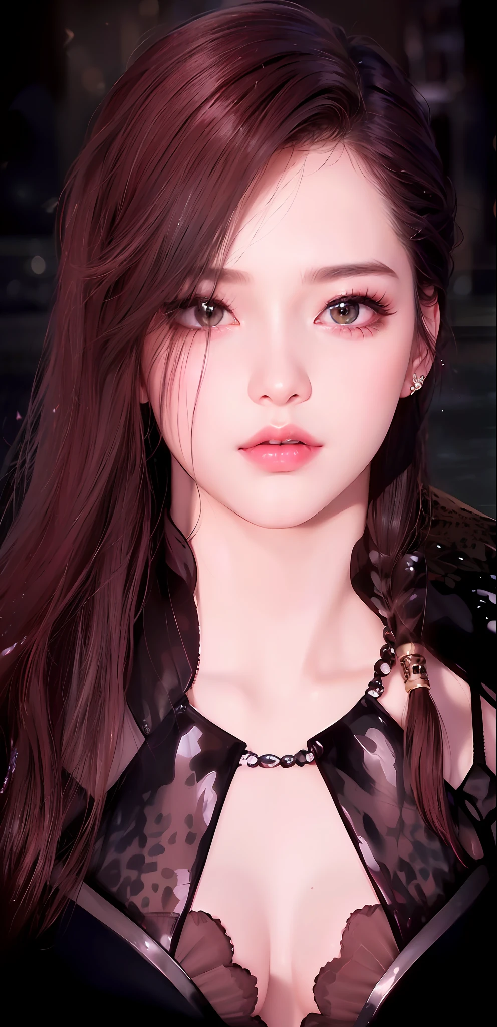 (8k, RAW photo, photorealistic:1.25) ,( lipgloss, eyelashes, gloss-face, glossy skin, best quality, ultra highres, depth of field, chromatic aberration, caustics, Broad lighting, natural shading, Kpop idol) looking at the audience With serenity and goddess-like bliss,