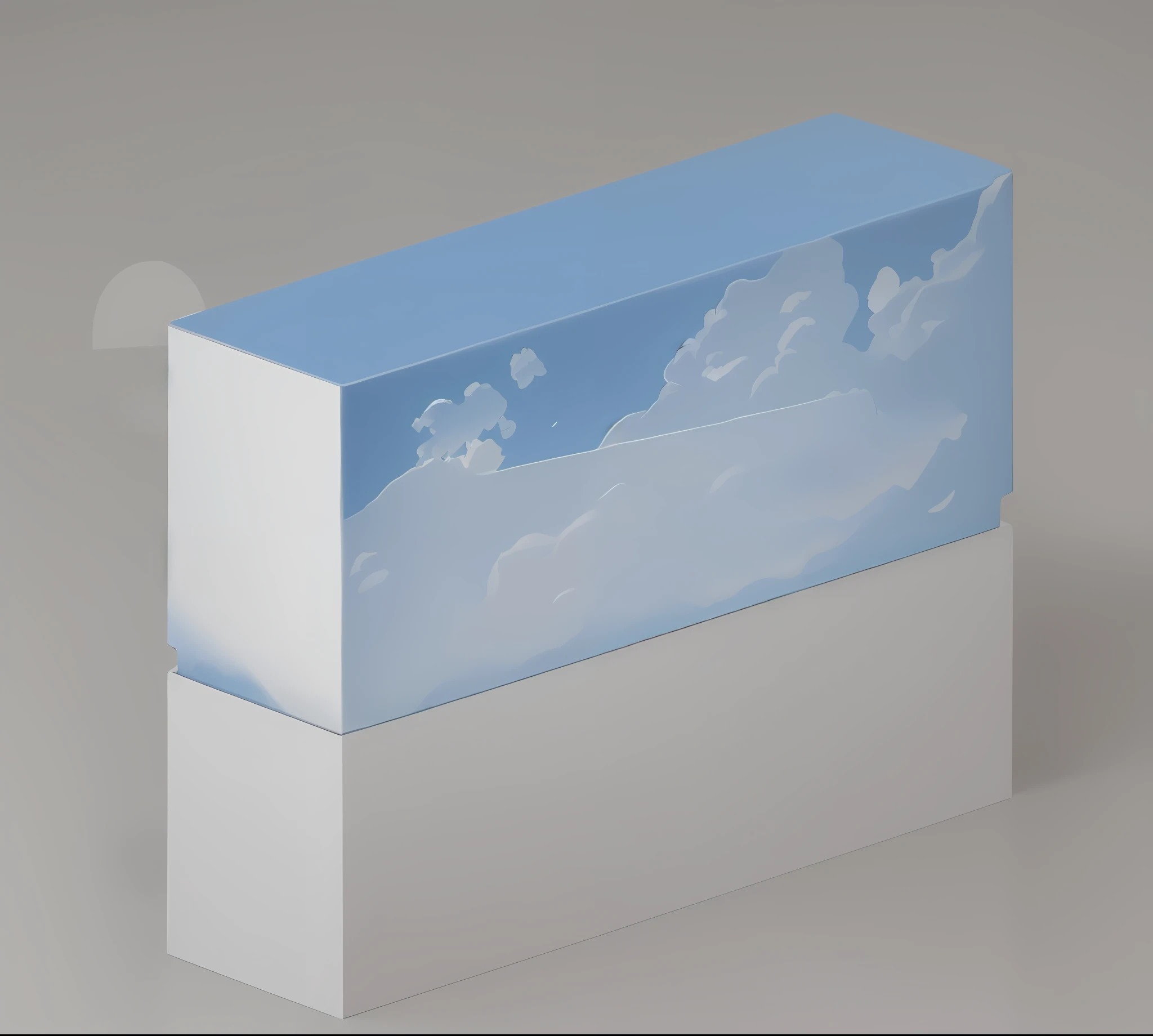 A blue box with white logo, Ni Yuanlu carving, Instagram, new sculpture, box, Wang Chen, new contemporary, new, box, logo, logo, company logo, CA, frank, incredible, gurney, delicious, 2 1st century, Kanliu666, cane, very grainy