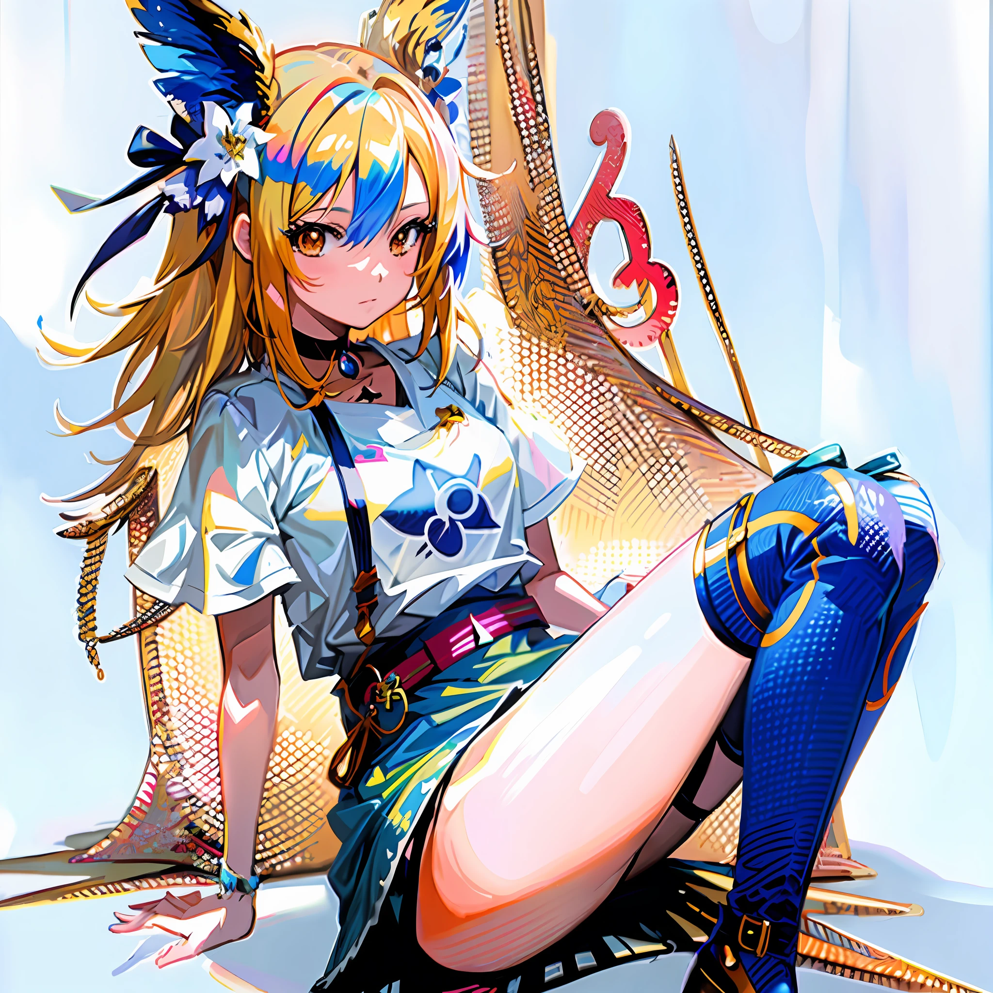 anime girl sitting on a chair with a sword in her hand, digital art on pixiv, anime goddess, (anime girl), trending on artstation pixiv, beautiful anime girl, anime girl, anime arts, pixiv 3dcg, pixiv contest winner, very beautiful anime cat girl, top rated on pixiv, pixiv, zerochan art