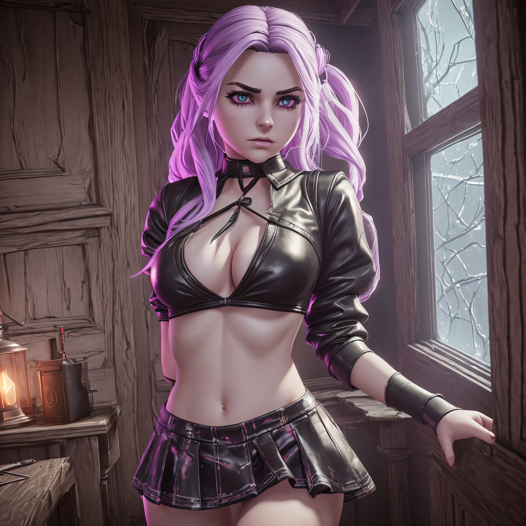 25 year old possessed girl,(erotism:1.3), (mini skirt:1.3), highly detailed, murderous, beautiful, Cinematic film still, hdr, cinematic lighting, extra eyes, sexy, high resolution, top quality, fortnite --auto --s2