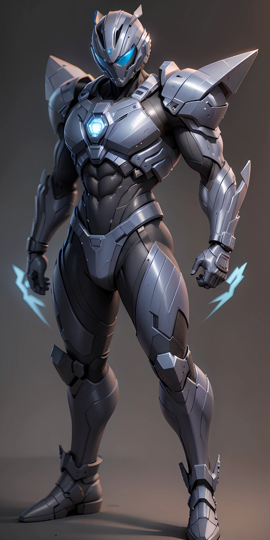 Cosmic Fury Gold Ranger from Power Rangers, frontal, full-length, looking at the camera, facing the audience, standing posture, simple background, three-dimensional light, detailed full-body concept, sleek digital concept art, beautiful full-body concept art, art trend, full-length CGsociety,