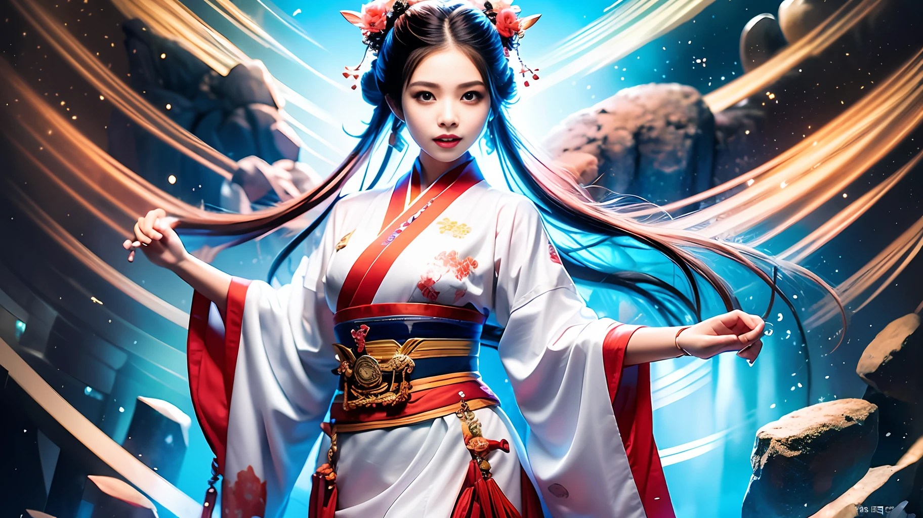 Xi Shi was a beautiful woman in the country of Yue during the Spring and Autumn period of China, she has a pair of phoenix eyes, bright and soft, slightly curved, making people feel infinitely charming. Her skin is fair and delicate, like coagulation, her figure is graceful, curvy, and beautiful. Her hair is long, black and shiny, and the shawl falls down, flowing naturally. She not only has amazing beauty, but also has a gentle and kind personality, is empathetic, and is loved and respected by King Yue and the people. Xi Shi's beauty and gentle and kind character became an important theme in ancient culture, and was passed down by future generations and became a good story through the ages. --auto --s2