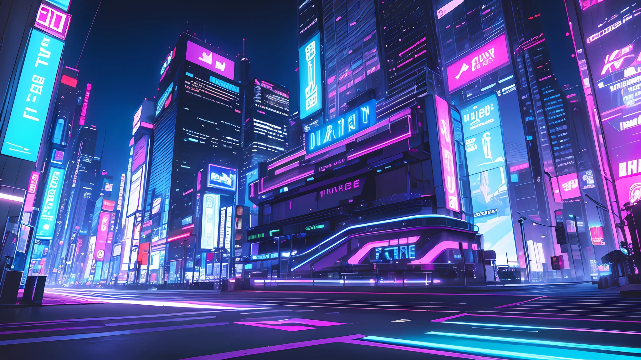 (masterpiece, top quality, best quality, official art, beautiful and aesthetic:1.2),(blue purple neon lighting), (vibrant glow), dynamic colors, striking contrast, futuristic vibe, electric energy,reflective surfaces,(cityscape:1.3),8k,official wallpaper, (cyberpunk:1.2) ,futrue