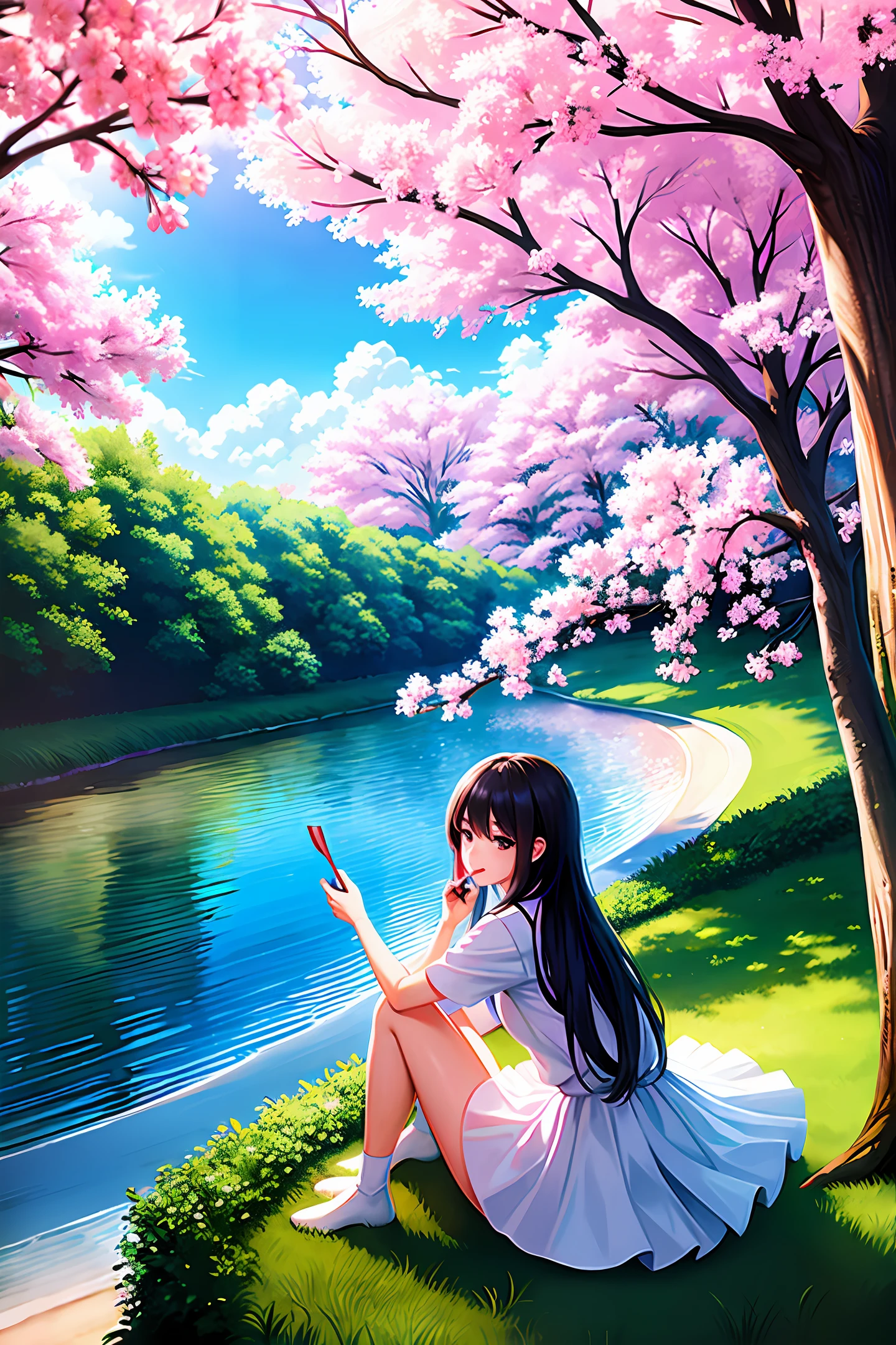 Beautiful cherry blossom world
