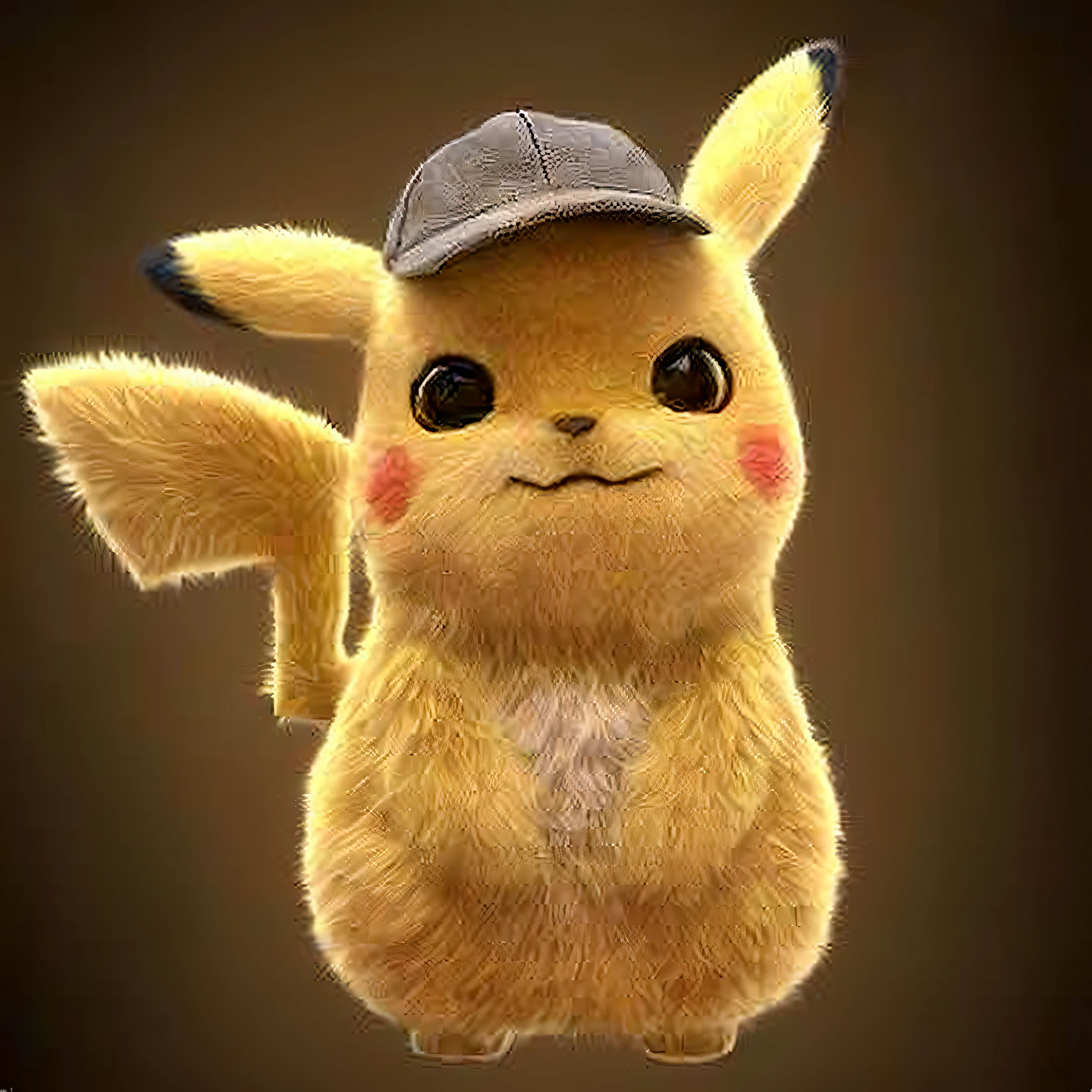 a close up of a stuffed animal wearing a hat, detective pikachu, concept art of pikachu, real life pikachu, pikachu, pikachu as a human, style of cute pokemon, megaman as pikachu, cute mouse pokemon, surprised pikachu, cyberpunk pikachu, pikachu as jesus, illustration pokemon, pikachu on acid, a pikachu in a forest, pikachu in a forest, masterpice