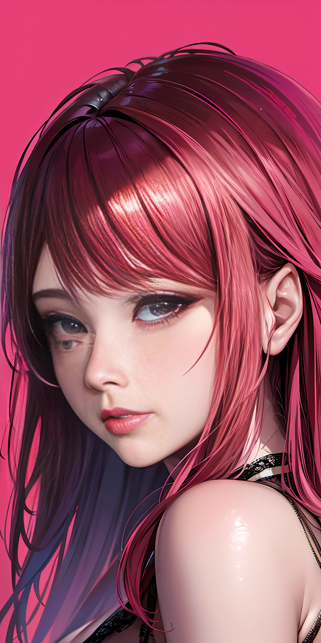 Red Pink Beauty , realistic, --auto --s2
