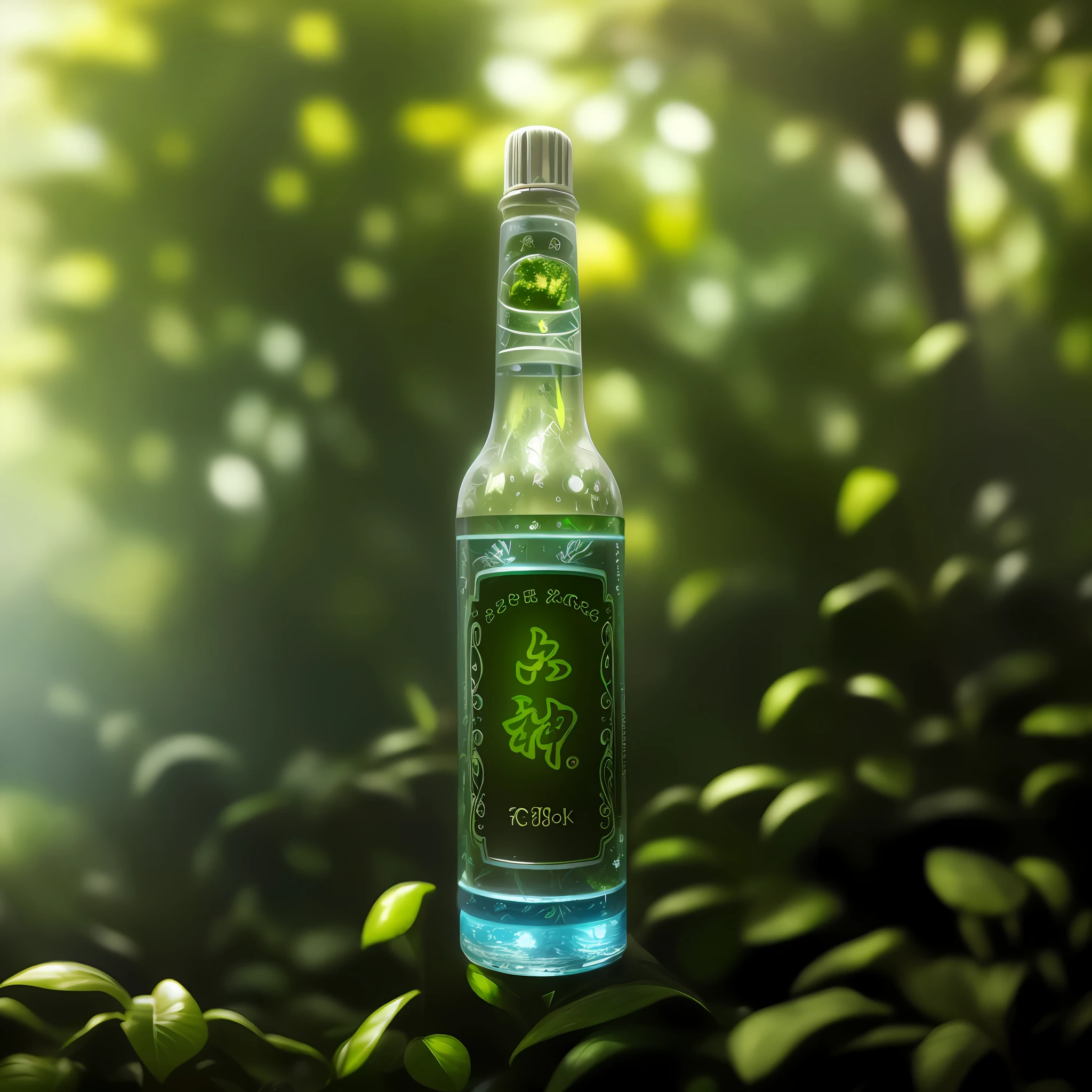 a flower dew, jungle, sunny, colorful, vine, big tree, fruit tree, stream with flowers on the edge, masterpiece, best quality, high quality, extremely detailed 8k CG wallpaper, oil painting, award-winning photography, bokeh, depth of field, HDR, bloom, chromatic aberration, realistic, extremely detailed, art trends, CG social trends, intricate, high detail, dramatic, art on the go, volumetric lighting. Image size: 960 x 536